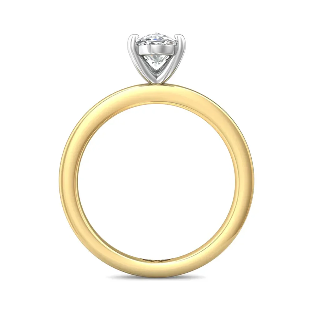 14K Oval Solitaire Engagement Ring - Image 3