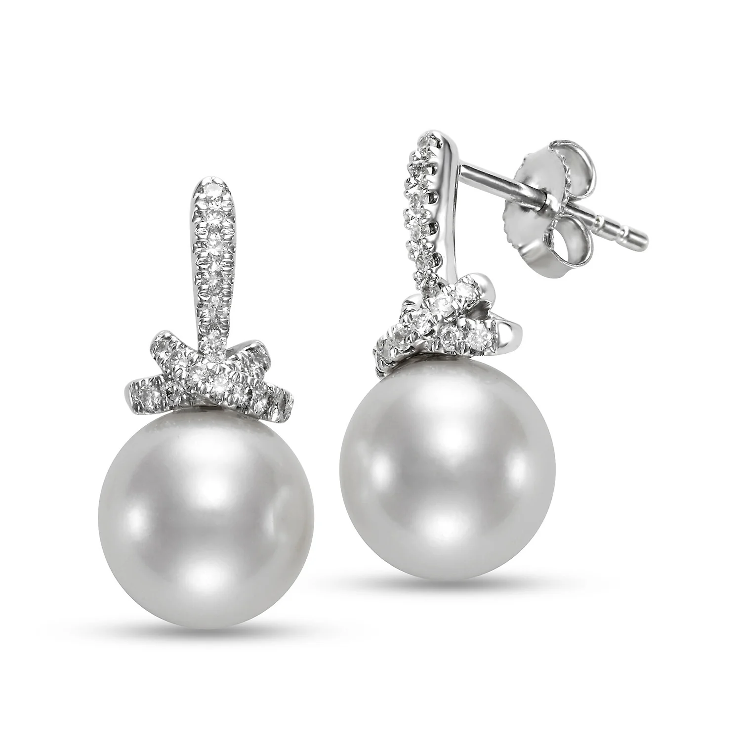 Mastoloni 18K Pearl and Diamond Earrings - Image 2