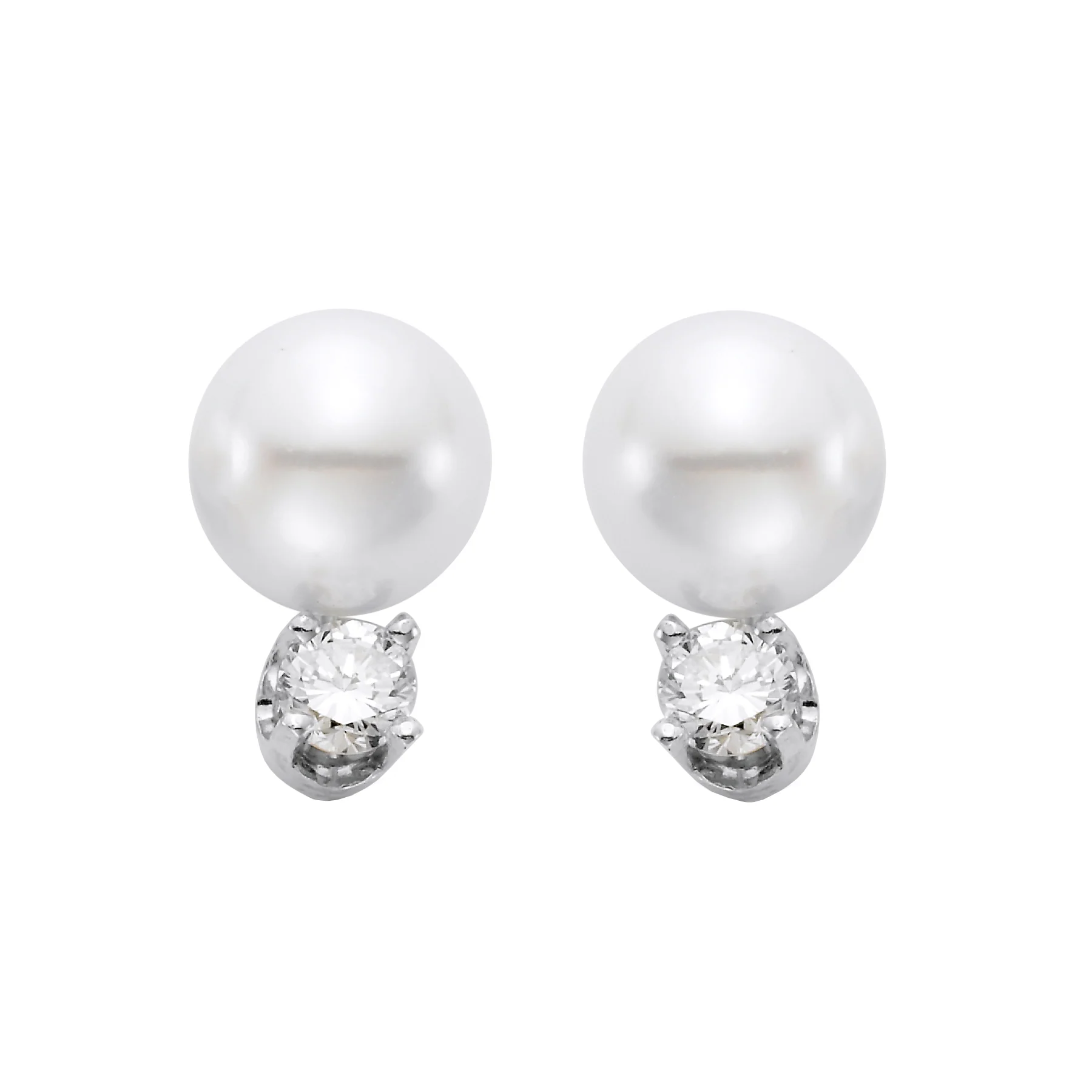 Mastoloni 18K Akoya Pearl and Diamond Earrings