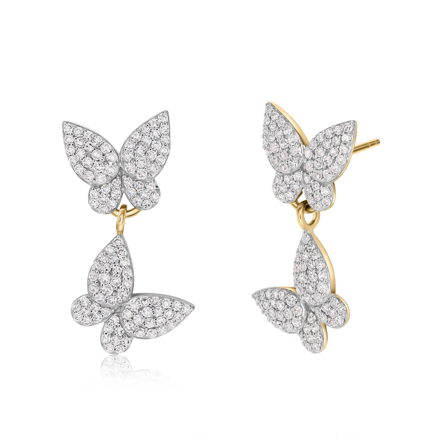 Phillips House 14K Diamond Butterfly Earrings - Image 2