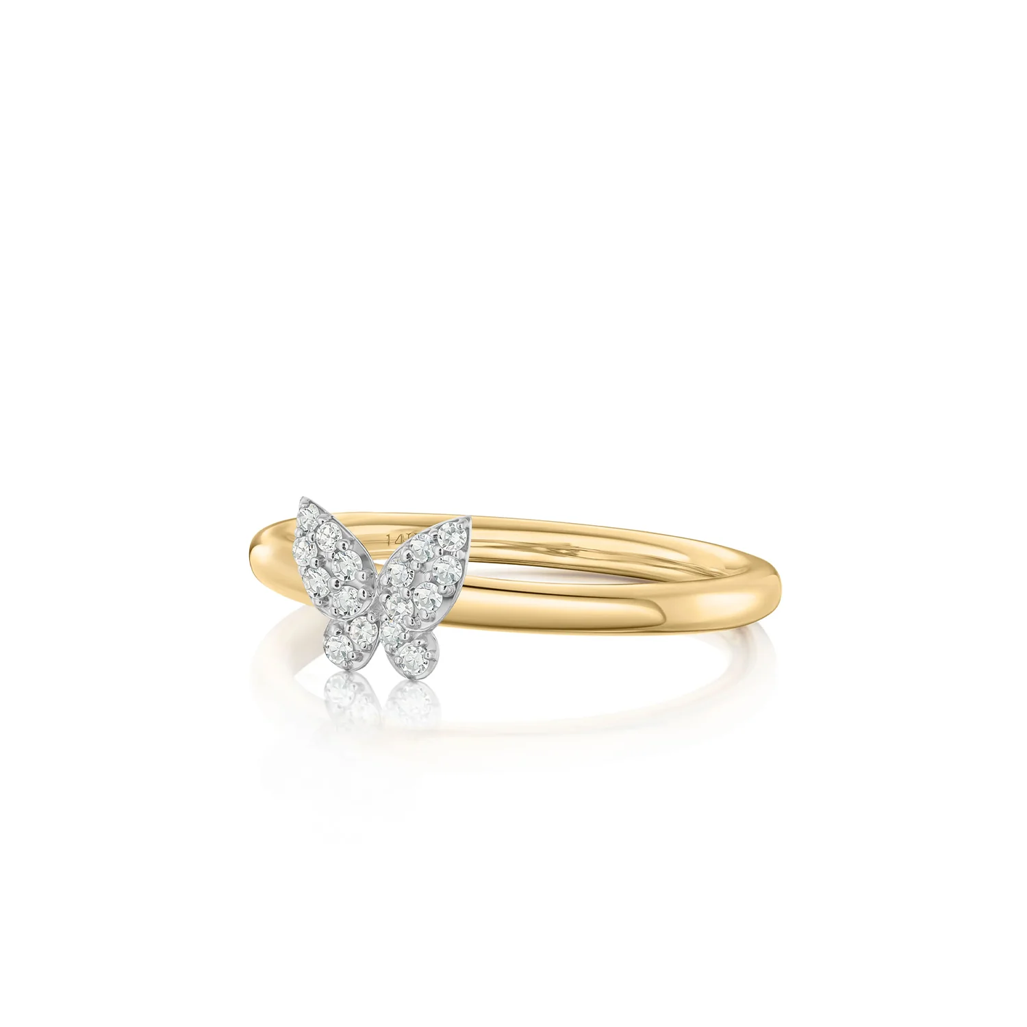 Phillips House 14K Diamond Butterfly Ring - Image 2