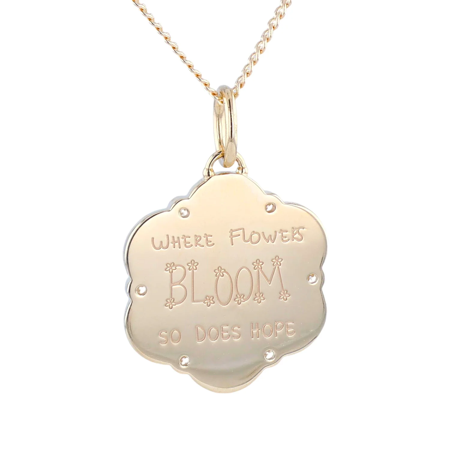 Phillips House 14K Diamond Flower Pendant - Image 4