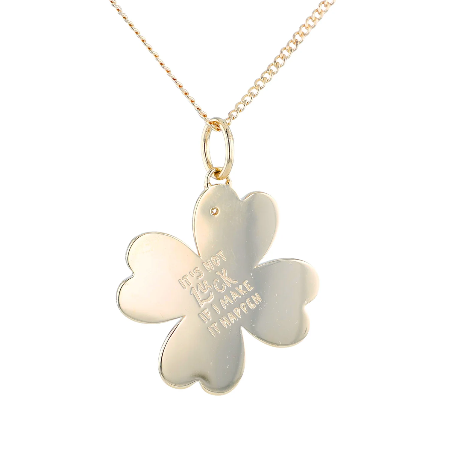 Phillips House 14K Diamond Kismet 4 Leaf Clover Pendant - Image 4