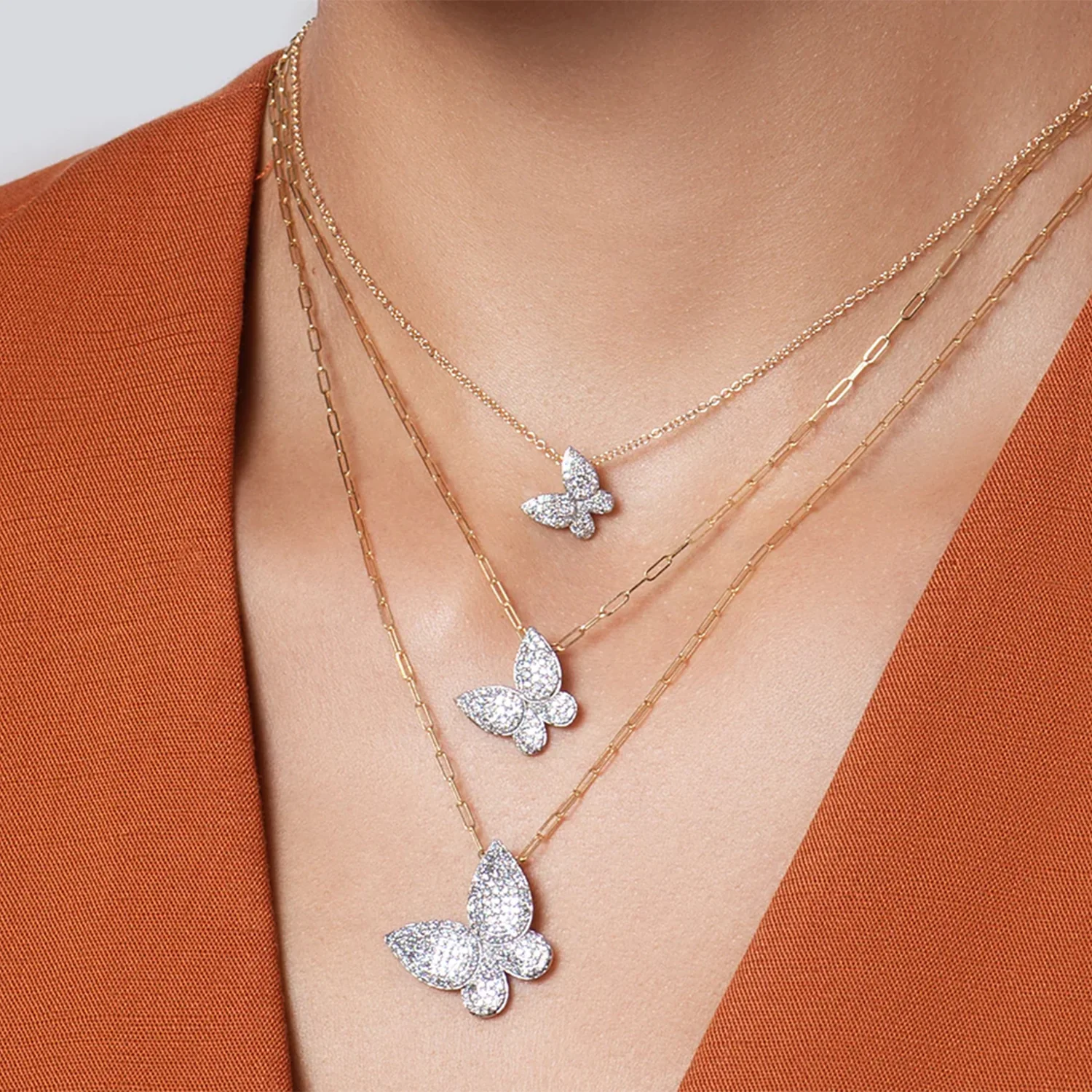 Phillips House 14K Diamond Medium Butterfly Necklace - Image 2