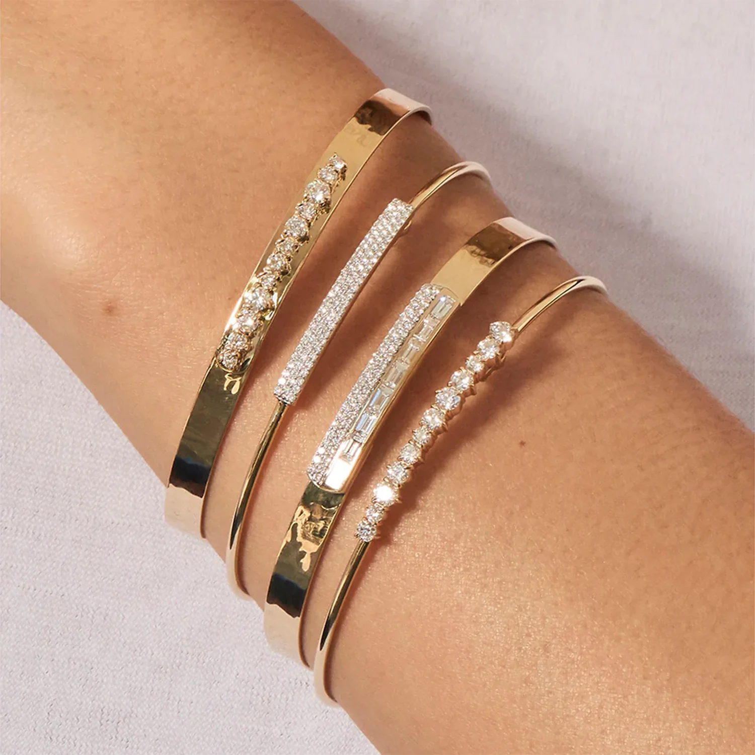 Phillips House 14K Diamond Wire Affair Strap Bracelet - Image 2