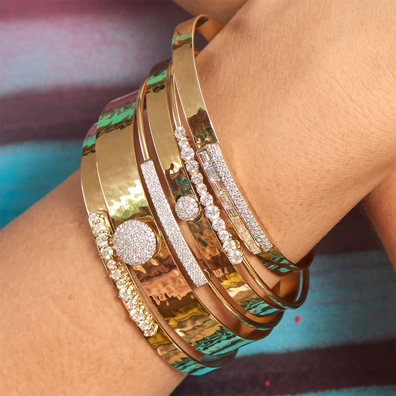 Phillips House 14K Diamond Wire Affair Strap Bracelet - Image 3