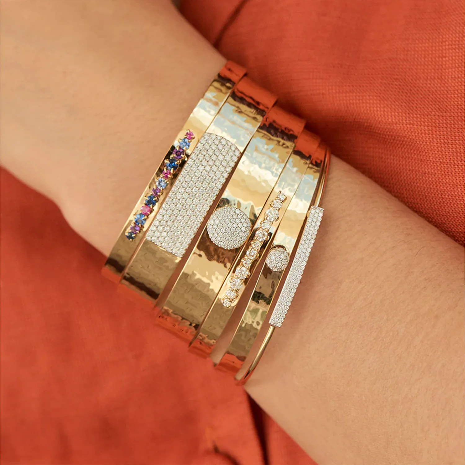 Phillips House 14K Diamond Wire Affair Strap Bracelet - Image 4
