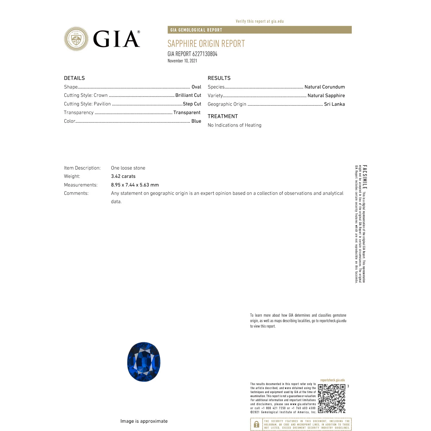 Platinum 3.42ct Sapphire No Heat GIA & Diamond Ring - Image 4