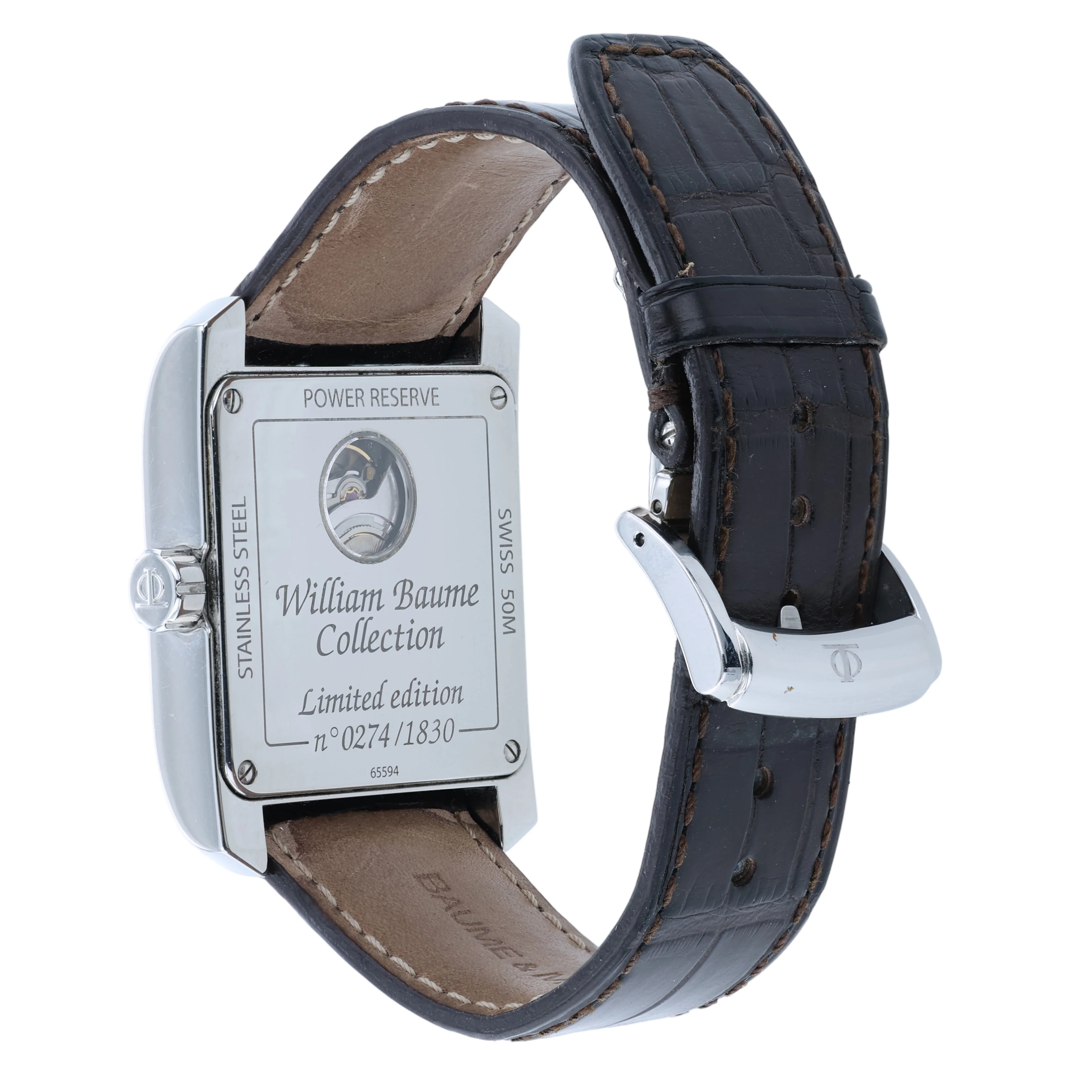Pre-Owned Baume & Mercier Hampton 45X38mm Stainles - Image 3