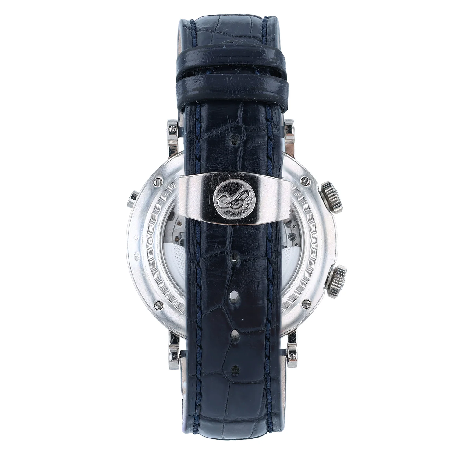 Pre-Owned Breguet Classique 39mm White Gold Silver Roman Alarm Le Reveil du Tsar Leather Strap - Image 2