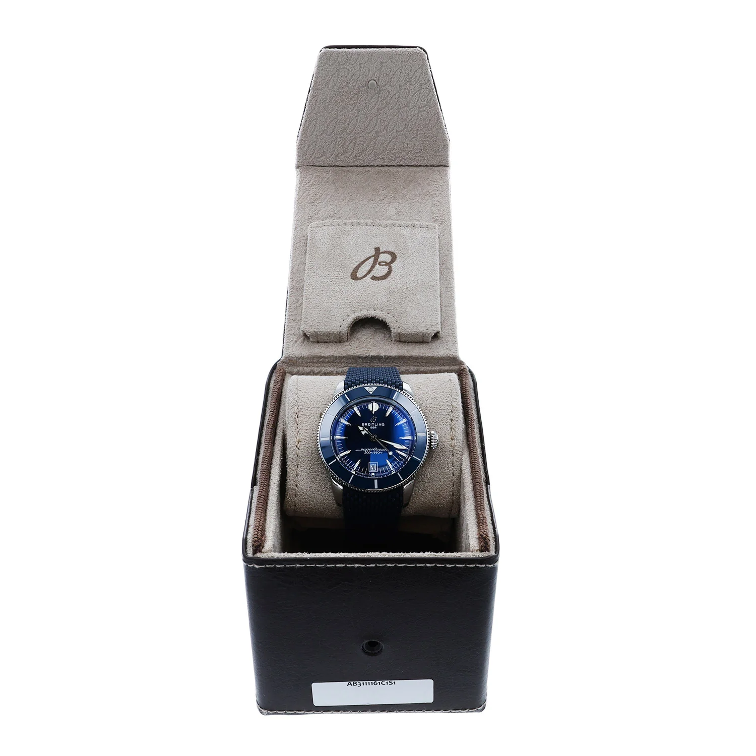 Pre-Owned Breitling 42mm Stainless Steel SuperOcean Heritage B31 Blue Dial, Bezel and Rubber Strap Model AB3111 - Image 4