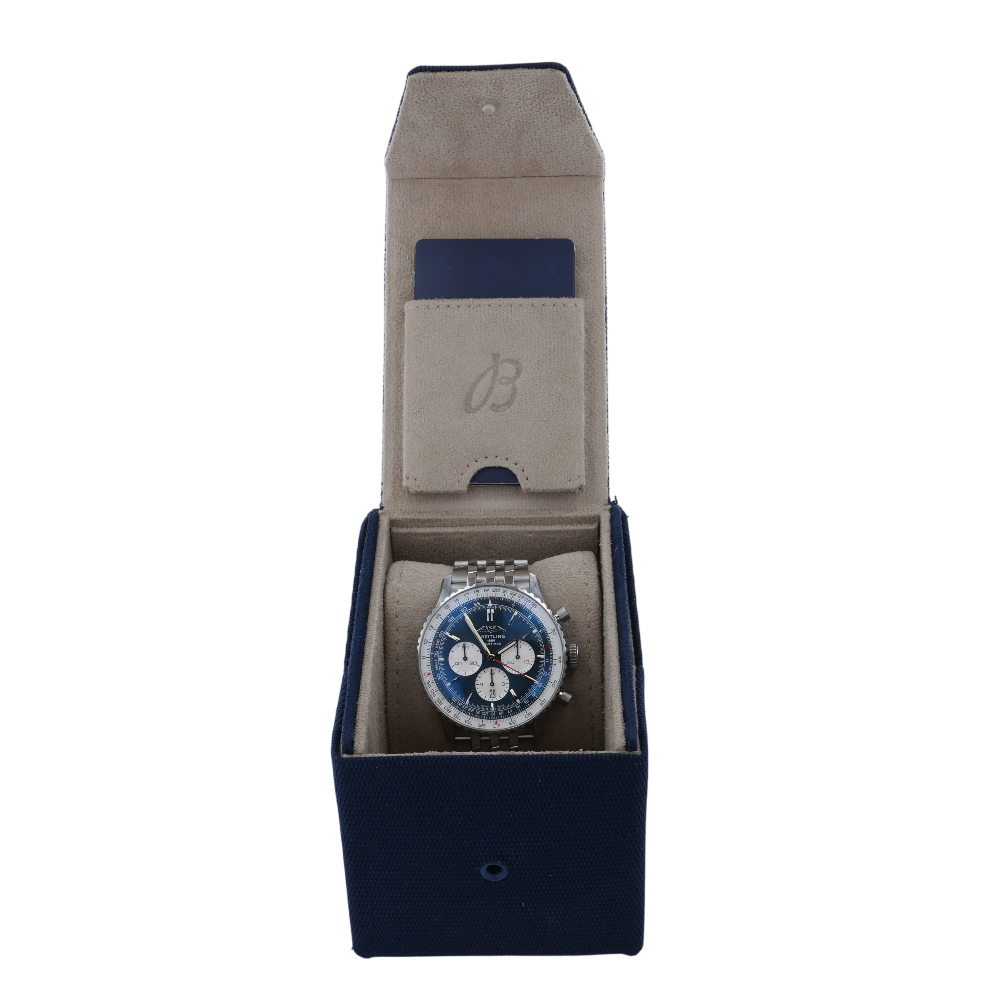 Pre-Owned Breitling Navitimer B01 Chronograph Blue Dial and White Subdial Bracelet AB0137 5 Years Warranty - Image 5