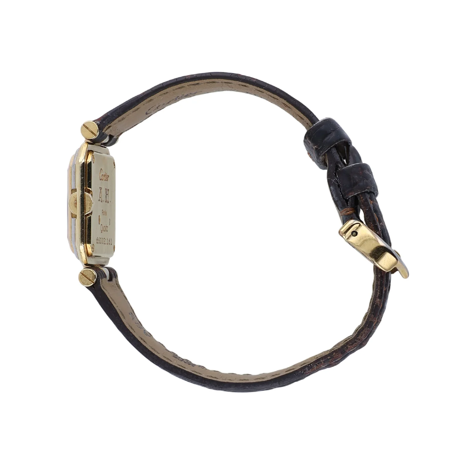 Pre-Owned Cartier 23mm 18KWYR Cartier Ceinture Trinity Belt - Small Quartz Leather Strap - Image 3