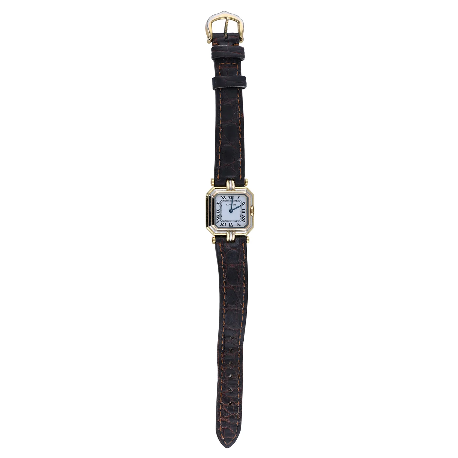 Pre-Owned Cartier 23mm 18KWYR Cartier Ceinture Trinity Belt - Small Quartz Leather Strap - Image 5