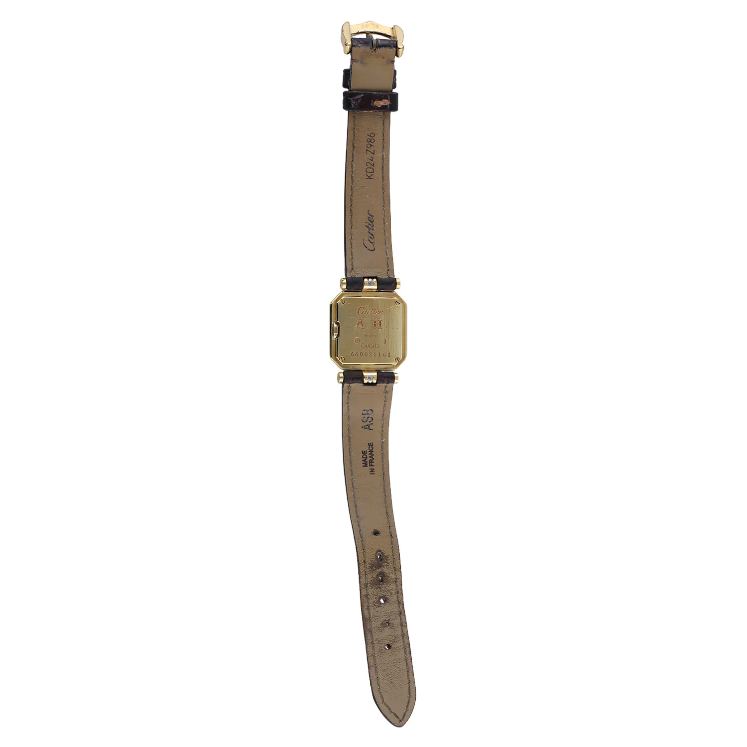 Pre-Owned Cartier 23mm 18KWYR Cartier Ceinture Trinity Belt - Small Quartz Leather Strap - Image 6