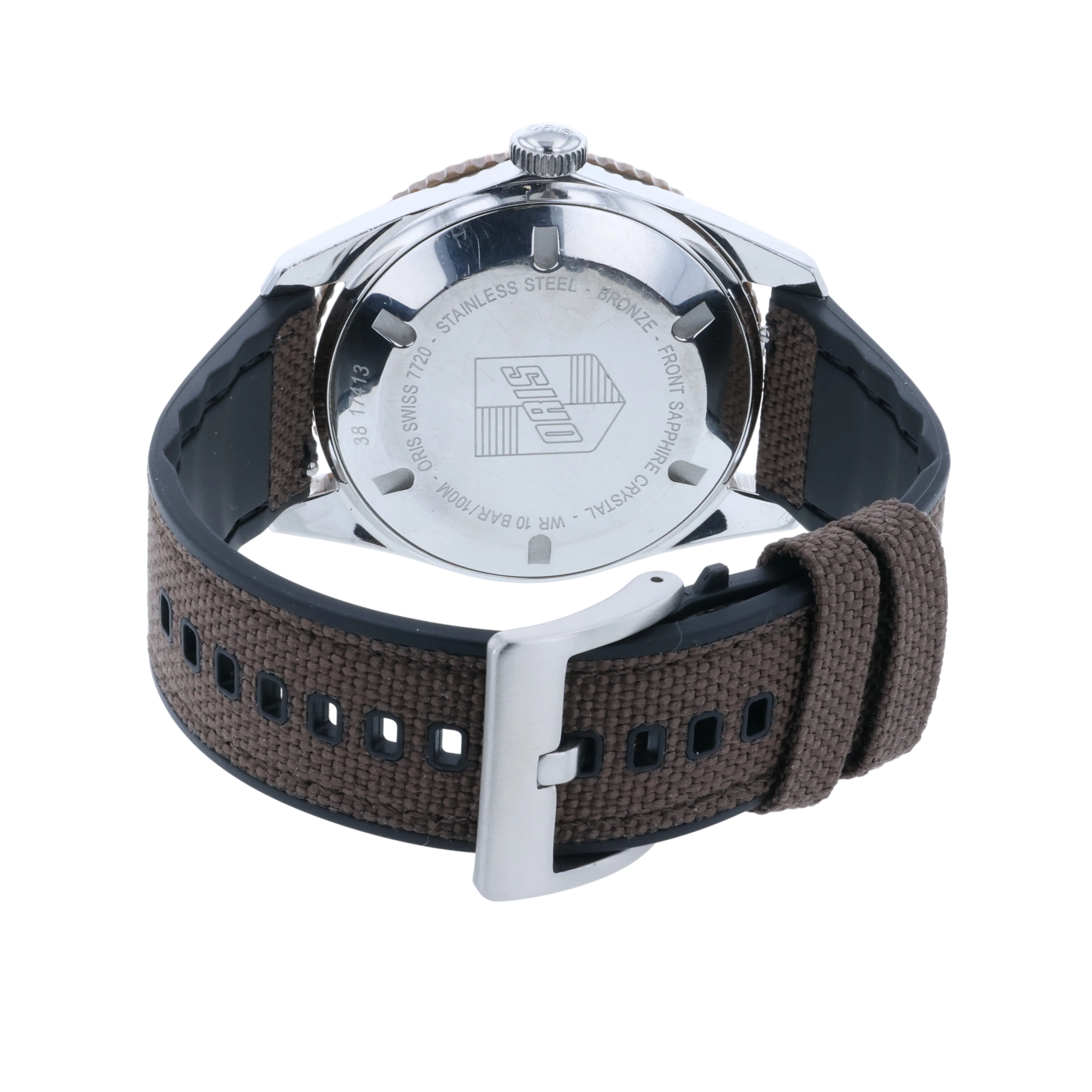 Pre-Owned Oris 40mm Stainless Steel Divers Sixty-Five Black Dial Brown Strap - Image 3