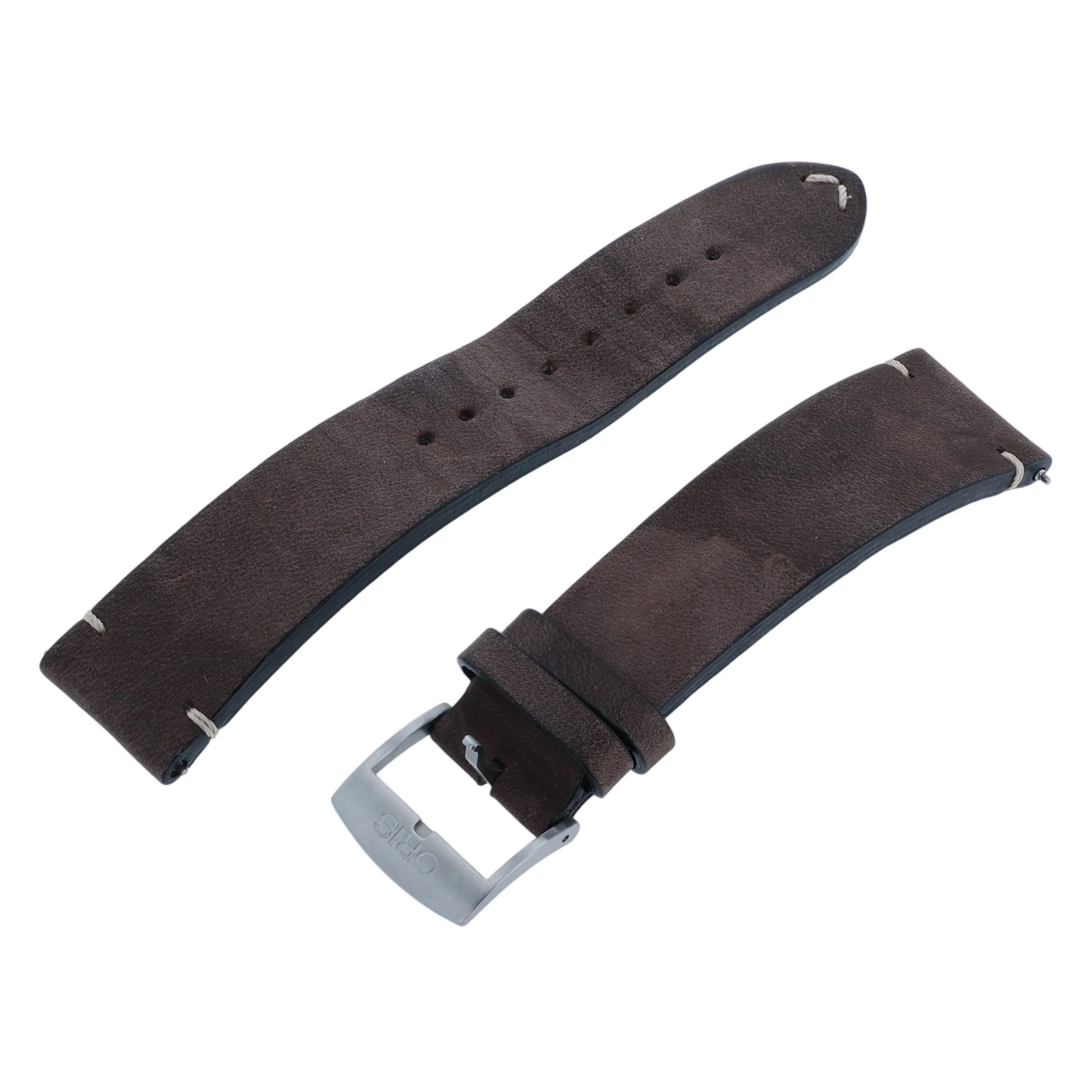 Pre-Owned Oris 40mm Stainless Steel Divers Sixty-Five Black Dial Brown Strap - Image 8