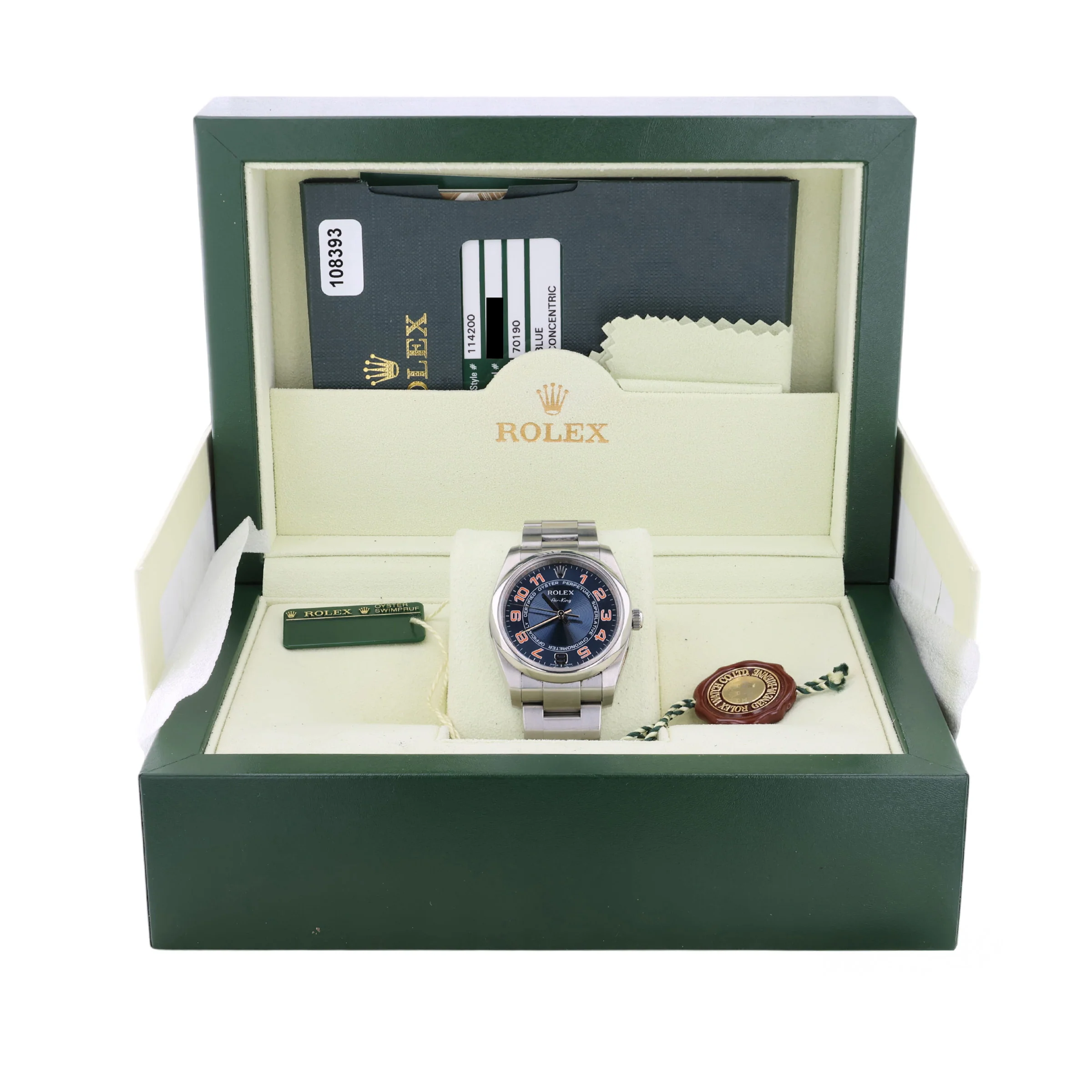 Pre-Owned Rolex 34MM Stainless Steel Air King Blue - Image 7
