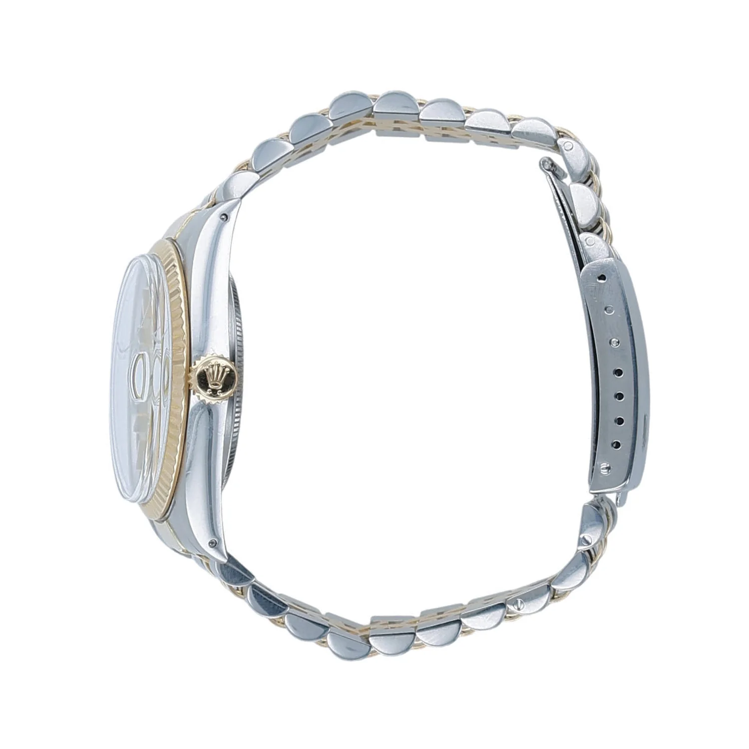 Pre-Owned Rolex 36mm DateJust Stainless Steel Yellow Gold Champagne Dial Jubilee Bracelet Model 16013 - Image 3
