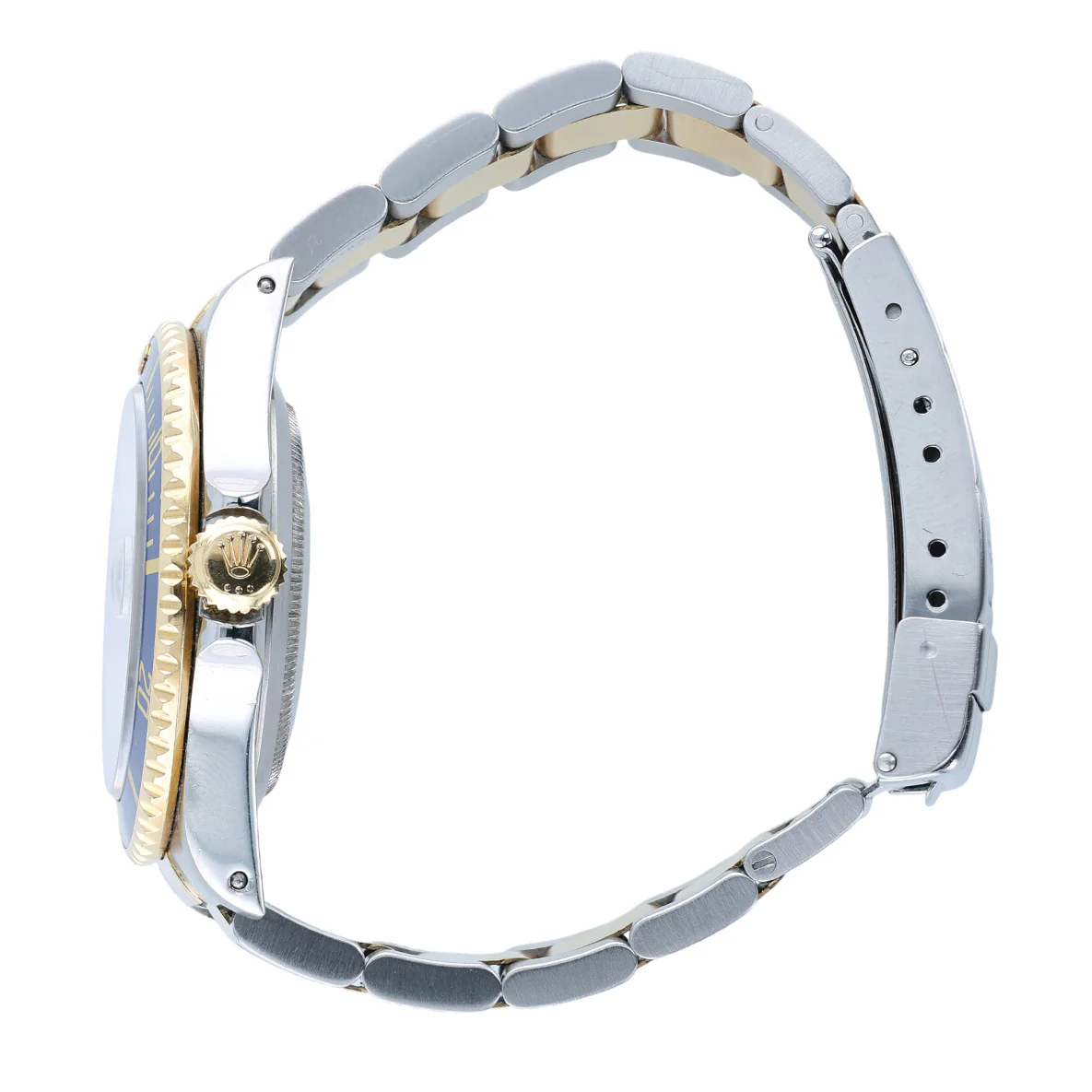 Pre-Owned Rolex 40mm Stainless Steel Yellow Gold Submariner Champagne Serti Dial Oyster Bracelet Model 16613 - Image 2