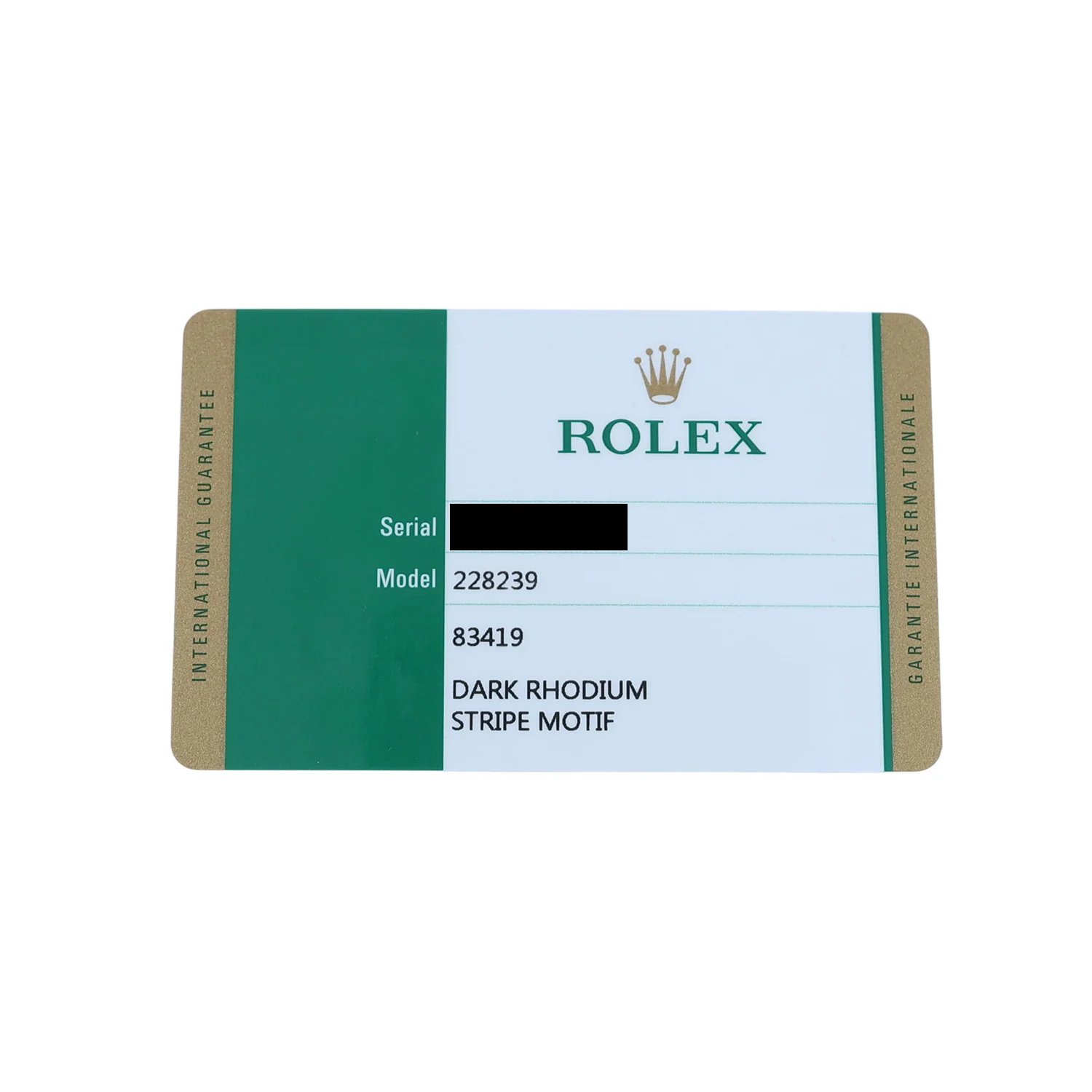 Pre-Owned Rolex 40mm WG Day-Date Dark RhodiumStripe Motif President Bracelet Model 228239 - Image 5