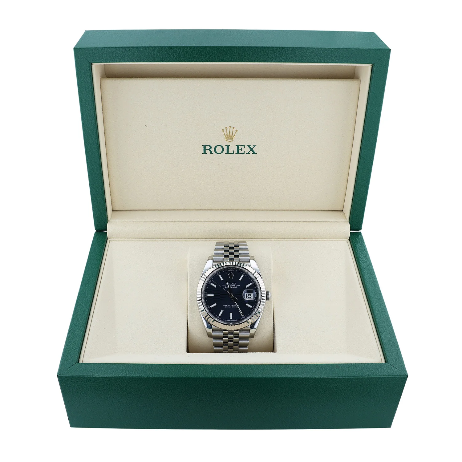 Pre-Owned Rolex 41mm Datejust Blue Motif dial Jubilee bracelet Model 126334 - Image 4