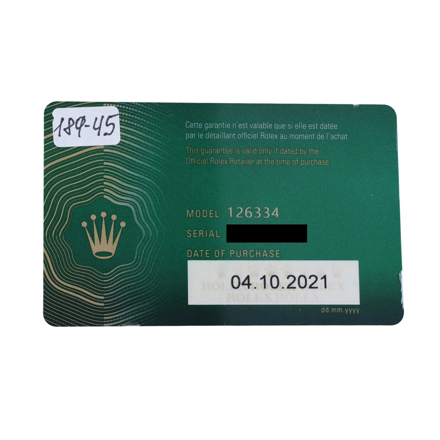 Pre-Owned Rolex 41mm Datejust Blue Motif dial Jubilee bracelet Model 126334 - Image 5