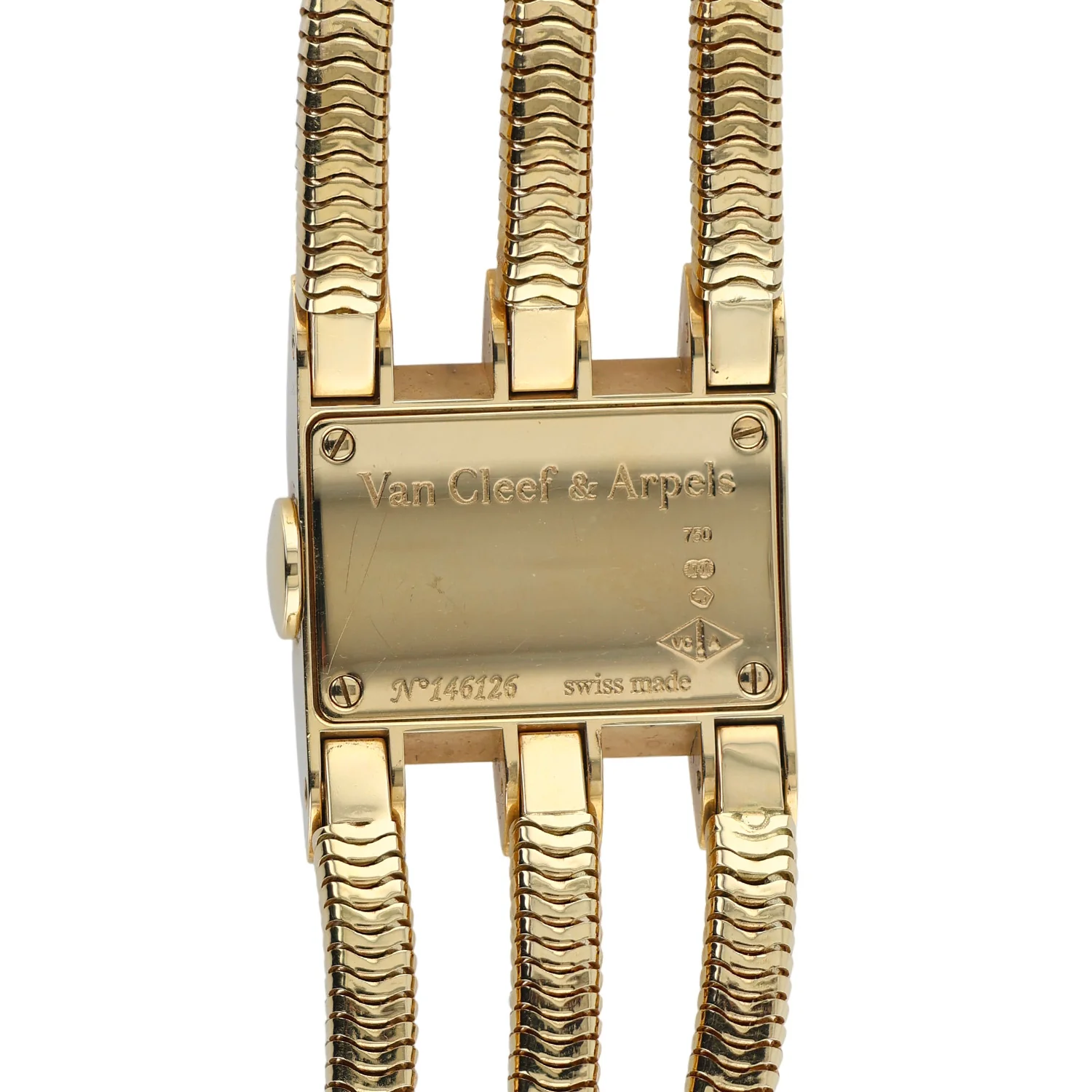 Pre-Owned Van Cleef & Arpels 18 Yellow Gold Diamond Bezel and Dial Cadenas Quartz - Image 2