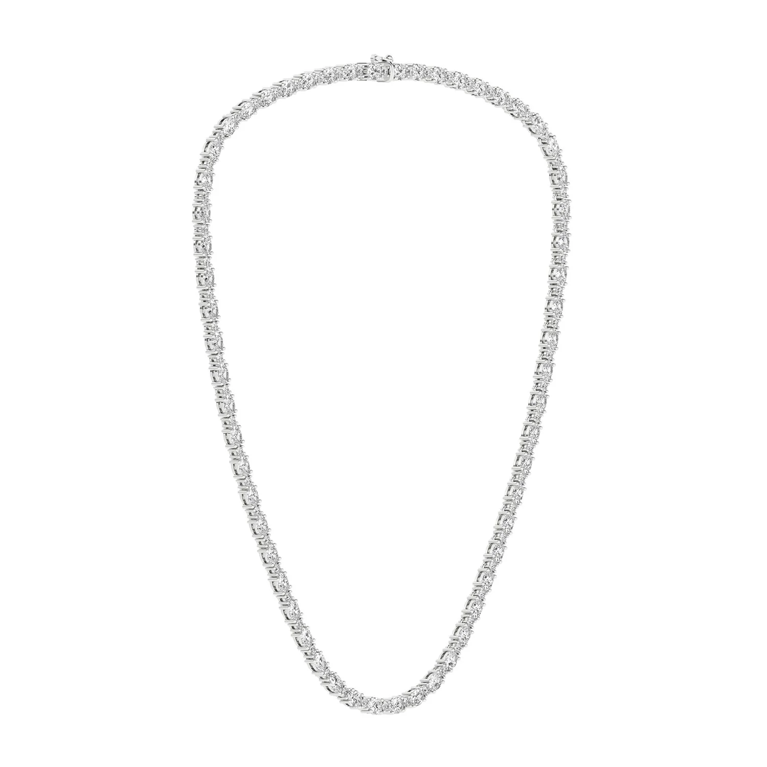Revelation 14K 18.00 CTW Lab Grown Diamond Tennis Necklace - Image 4