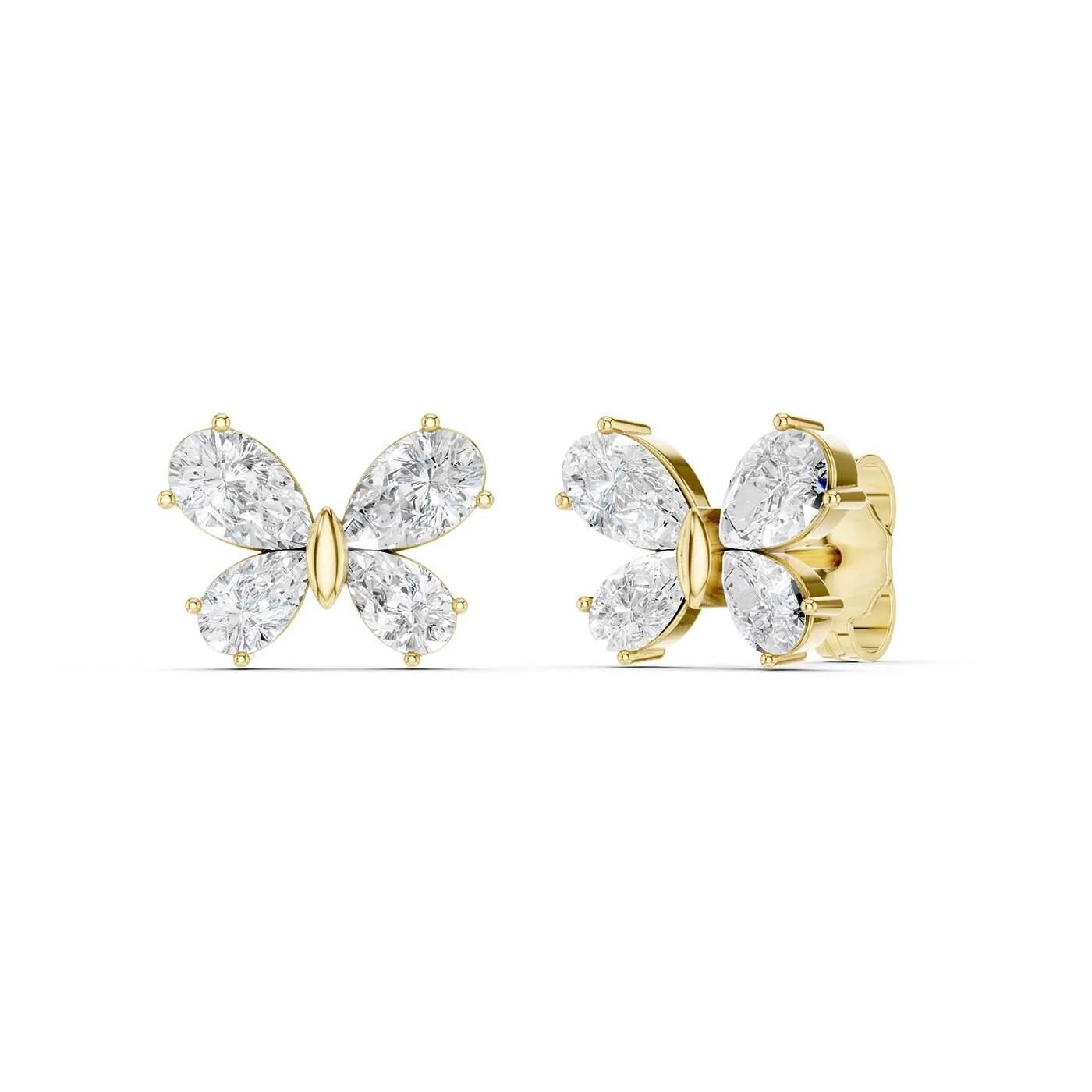 Revelation 14K Lab Grown Diamond Bow Stud Earrings - 1.25ctw - Image 2
