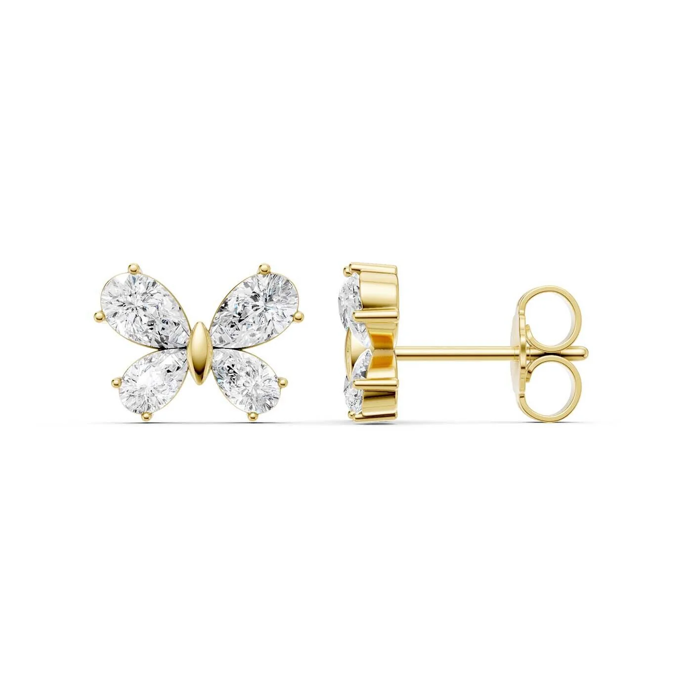 Revelation 14K Lab Grown Diamond Bow Stud Earrings - 1.25ctw - Image 3