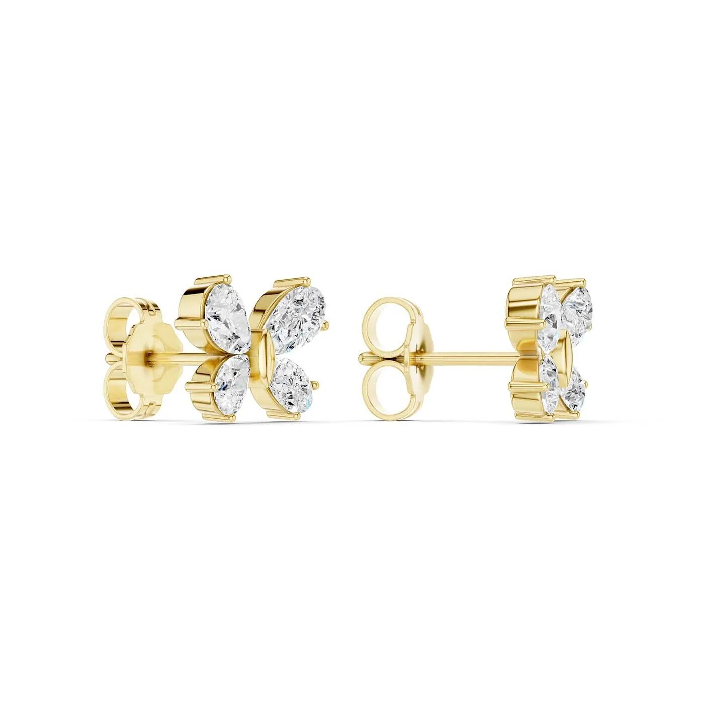 Revelation 14K Lab Grown Diamond Bow Stud Earrings - 1.25ctw - Image 4