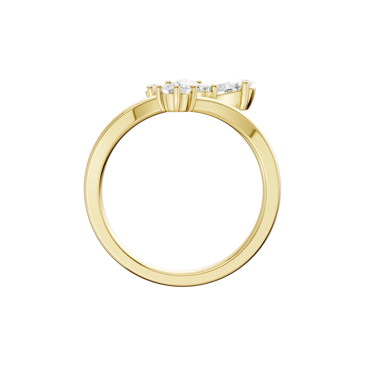 Revelation 14K Lab Grown Diamond Butterfly Bypass Ring - Image 4
