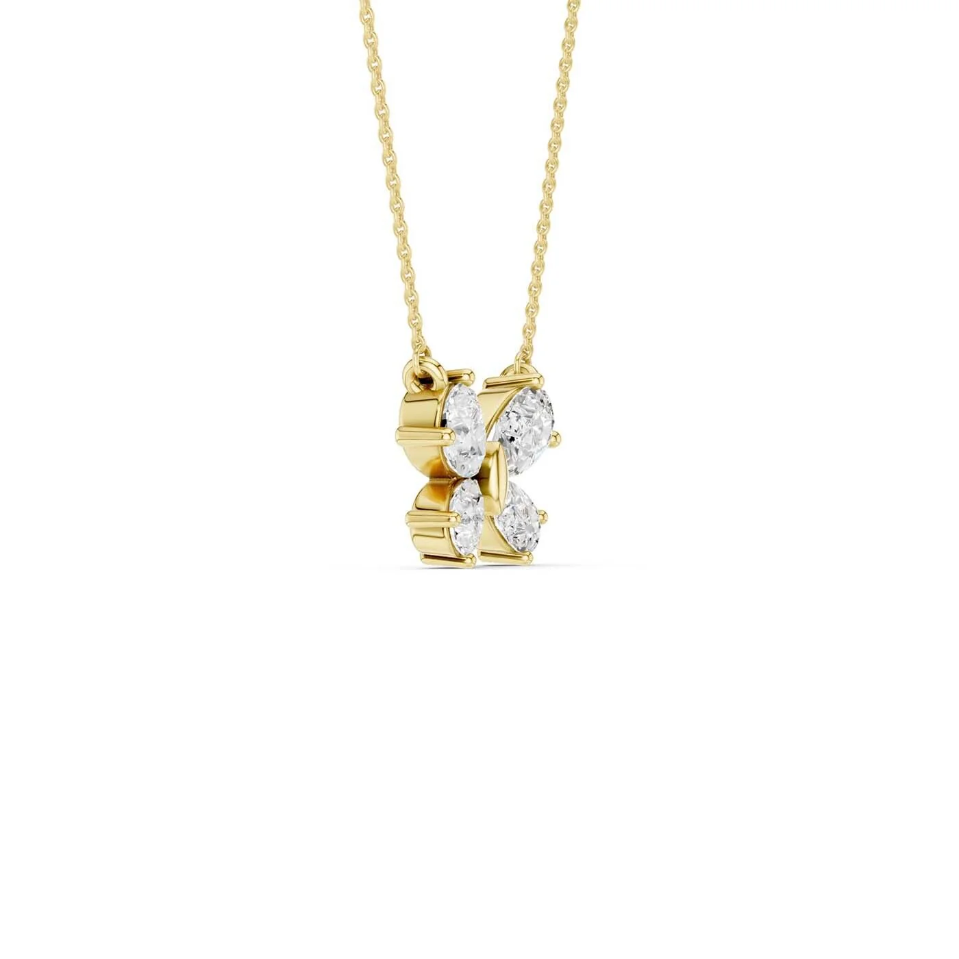 Revelation 14K Lab Grown Diamond Butterfly Necklace - Image 2
