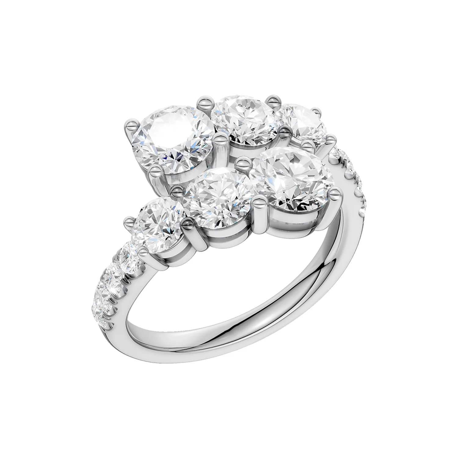 Revelation 14K Lab Grown Diamond Bypass Ring - Image 2