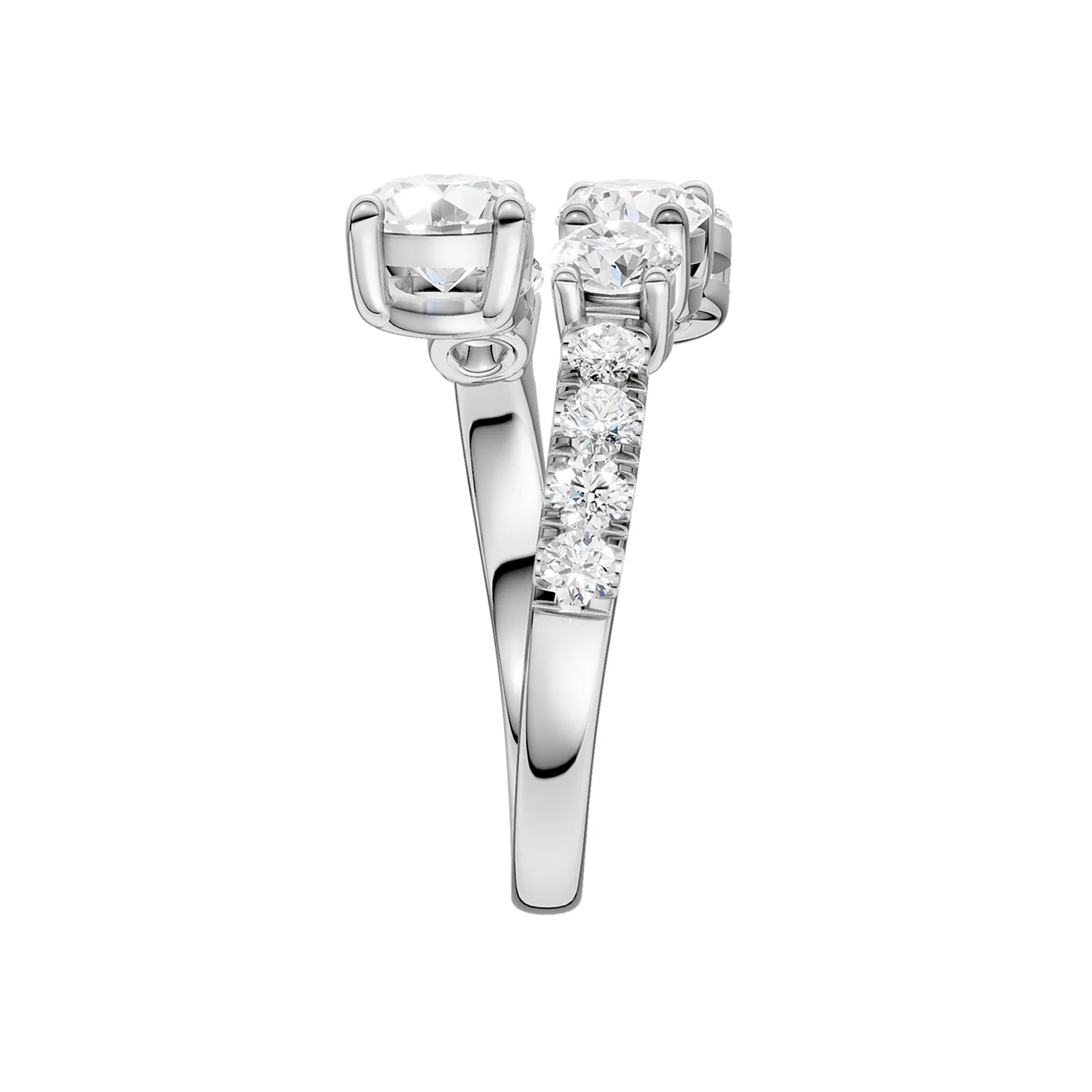 Revelation 14K Lab Grown Diamond Bypass Ring - Image 3