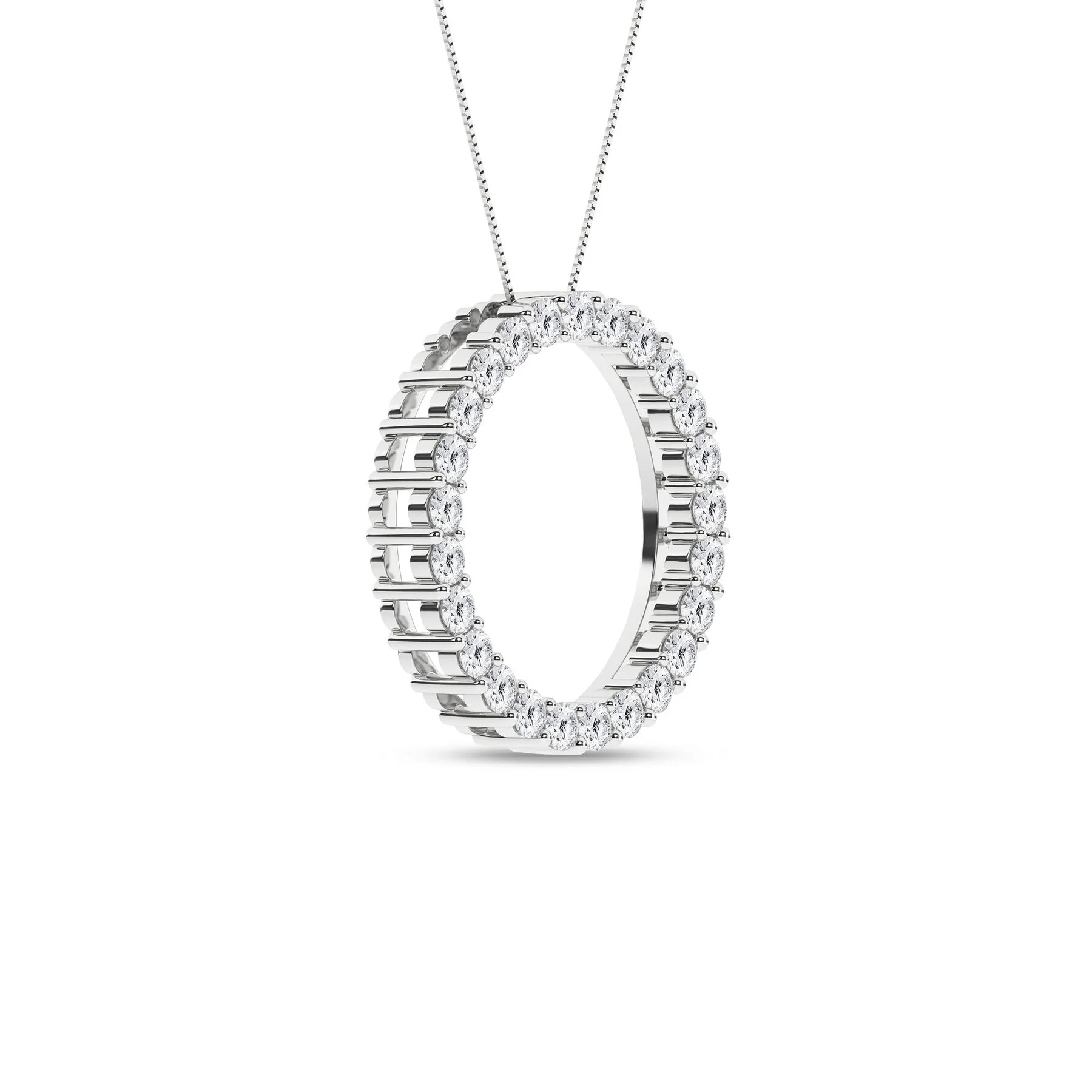 Rêvelation 14K Lab Grown Diamond Circle Pendant - Image 2
