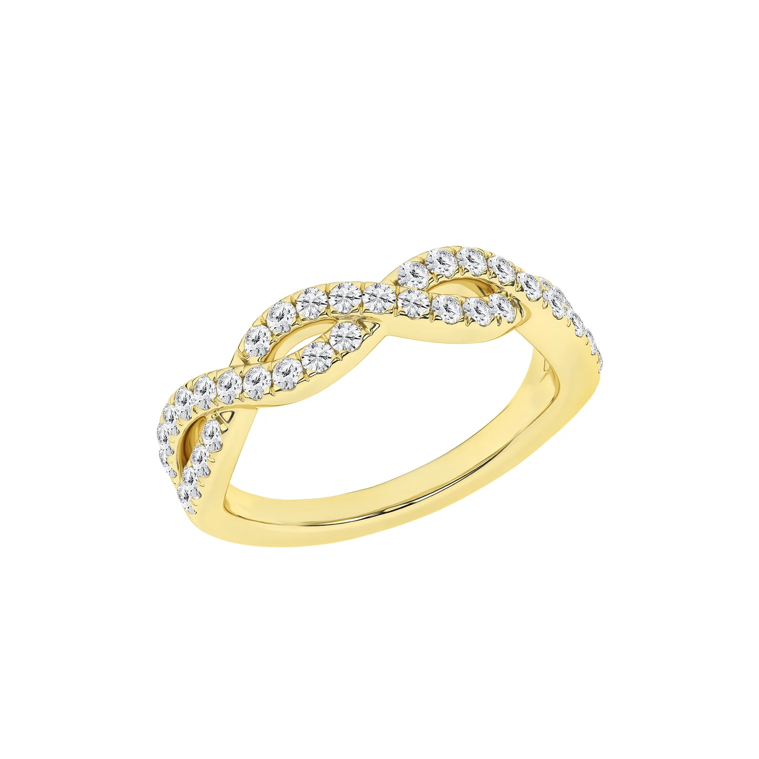 Rêvelation 14K Lab Grown Diamond Criss Cross Band - Image 2