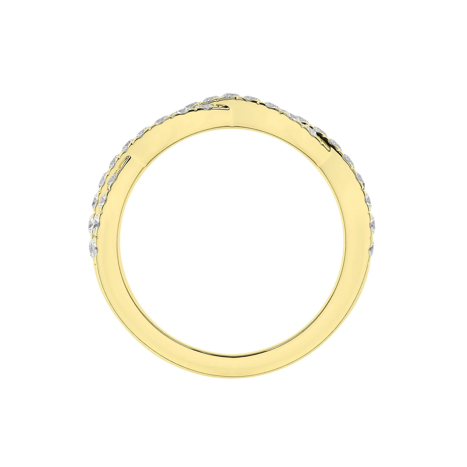 Rêvelation 14K Lab Grown Diamond Criss Cross Band - Image 4