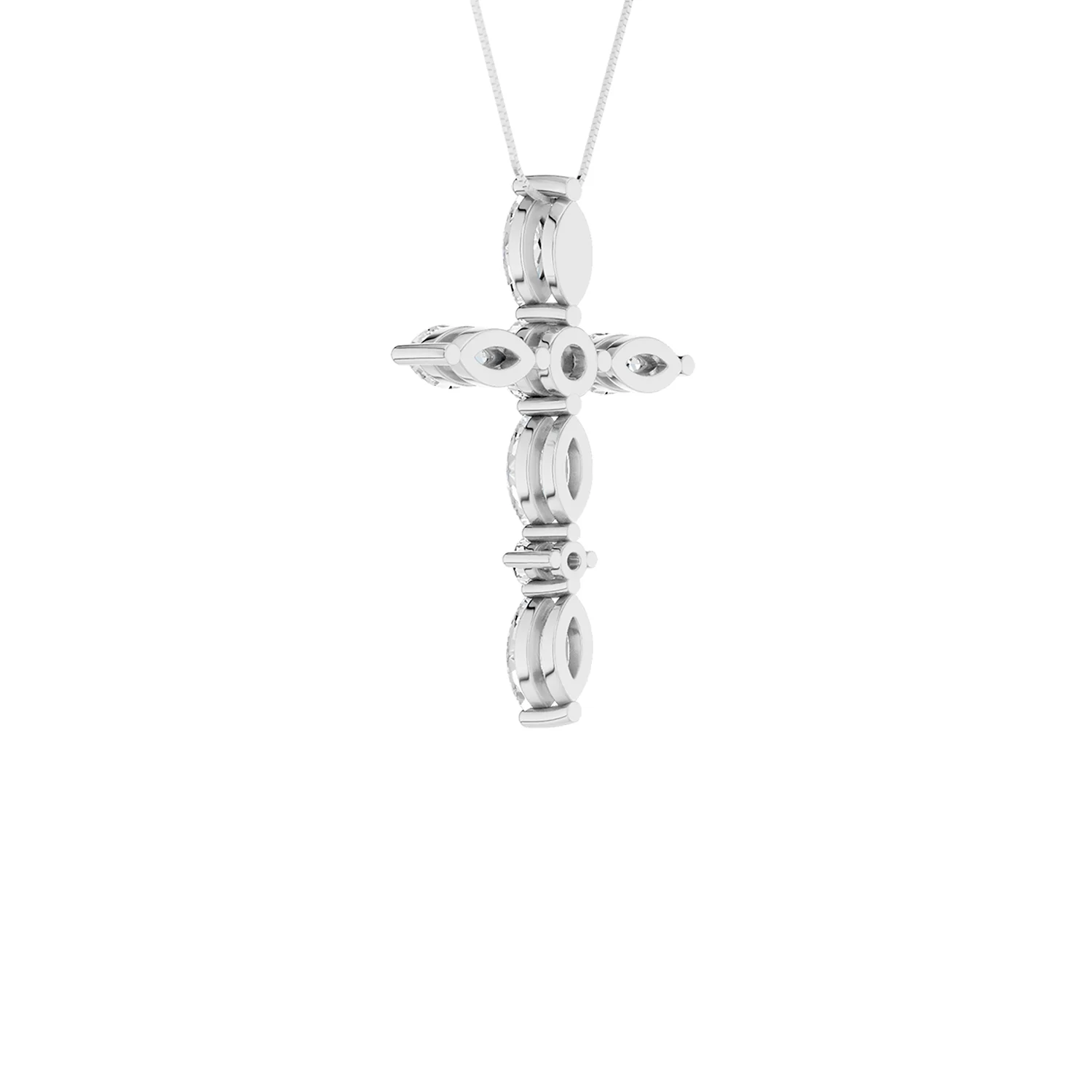 Revelation 14K Lab Grown Diamond Cross Pendant with Chain - Image 3