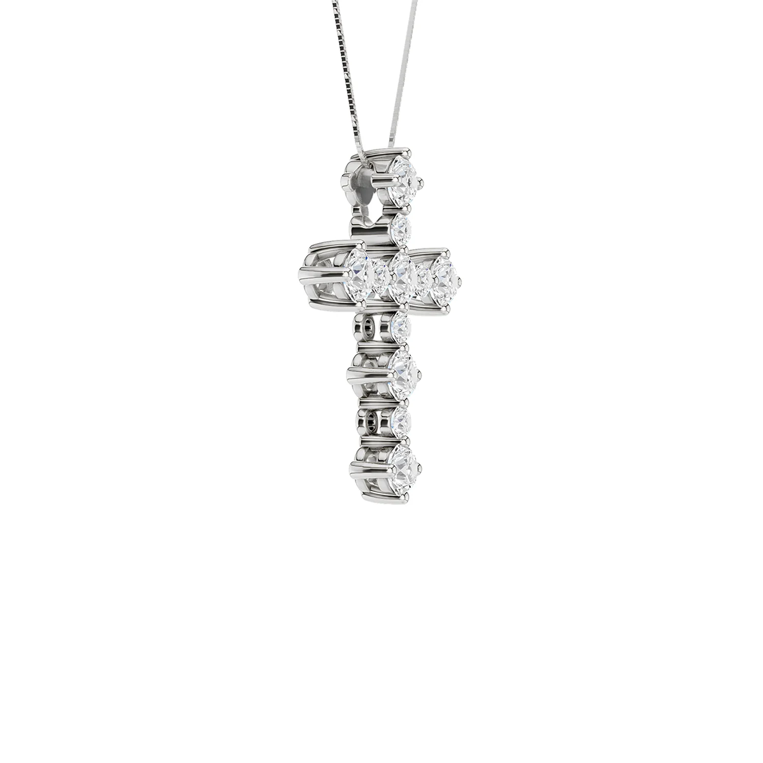 Revelation 14K Lab Grown Diamond Cross Pendant with Chain - Image 2