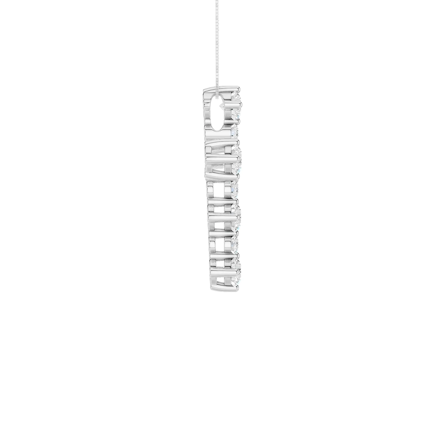 Revelation 14K Lab Grown Diamond Cross Pendant with Chain - Image 3