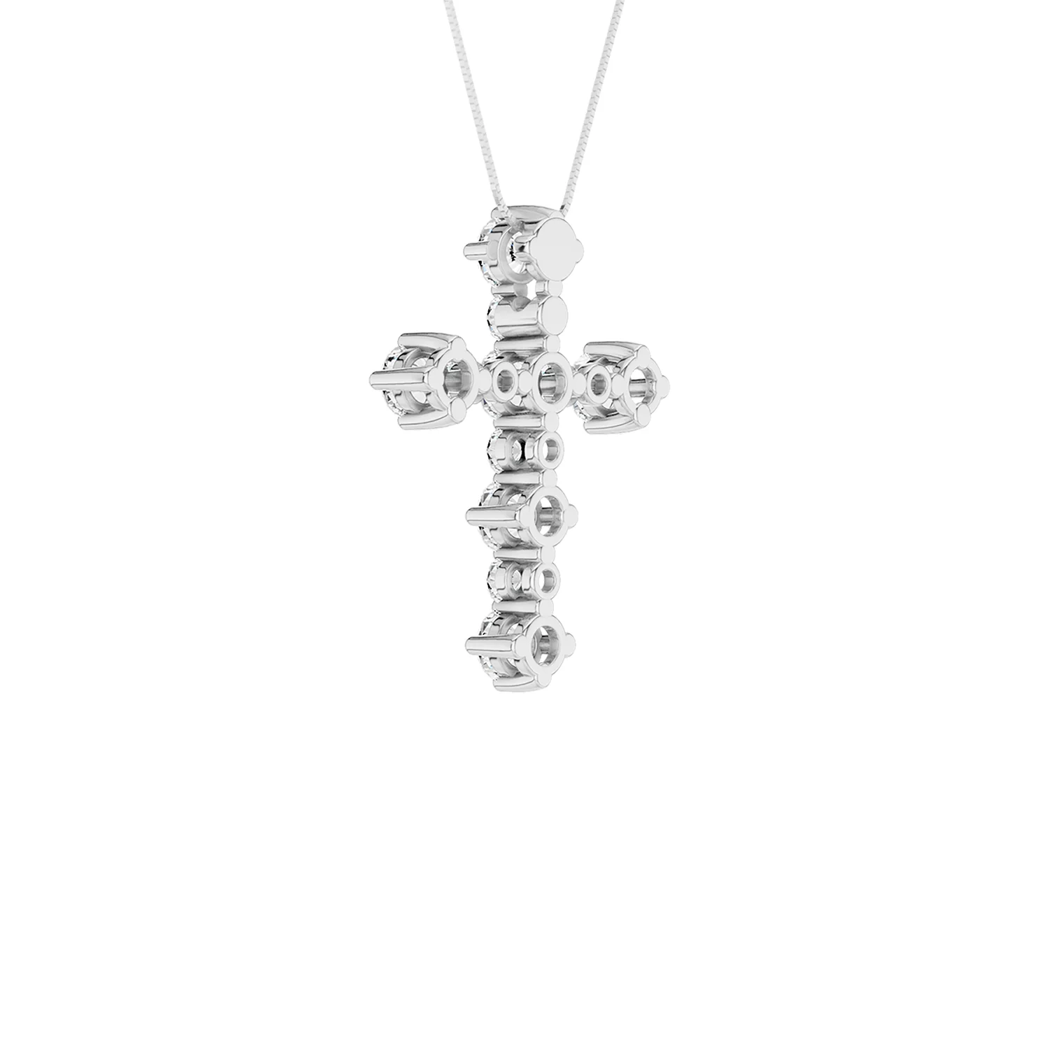 Revelation 14K Lab Grown Diamond Cross Pendant with Chain - Image 4