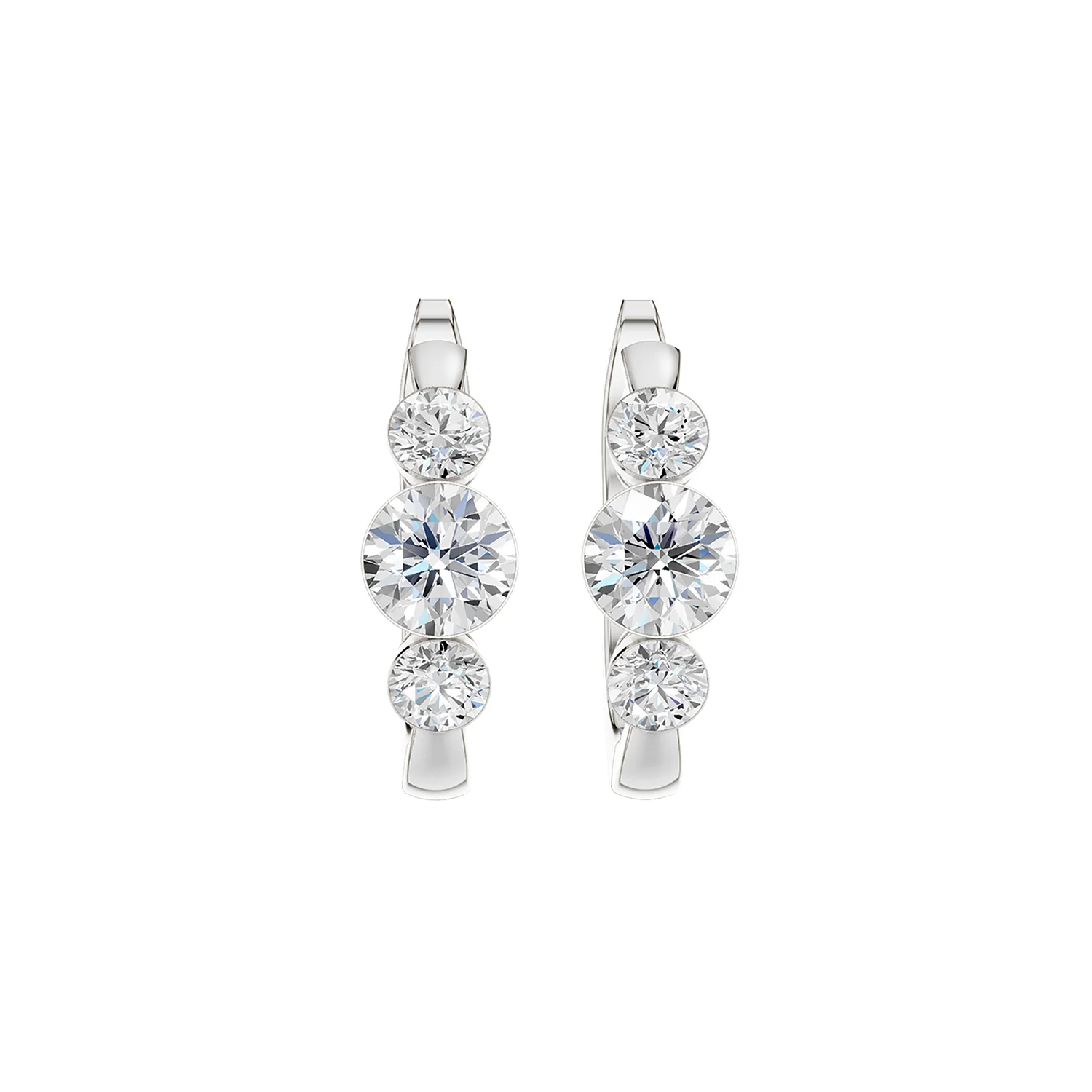 Revelation 14K Lab Grown Diamond Huggie Earrings - Image 4