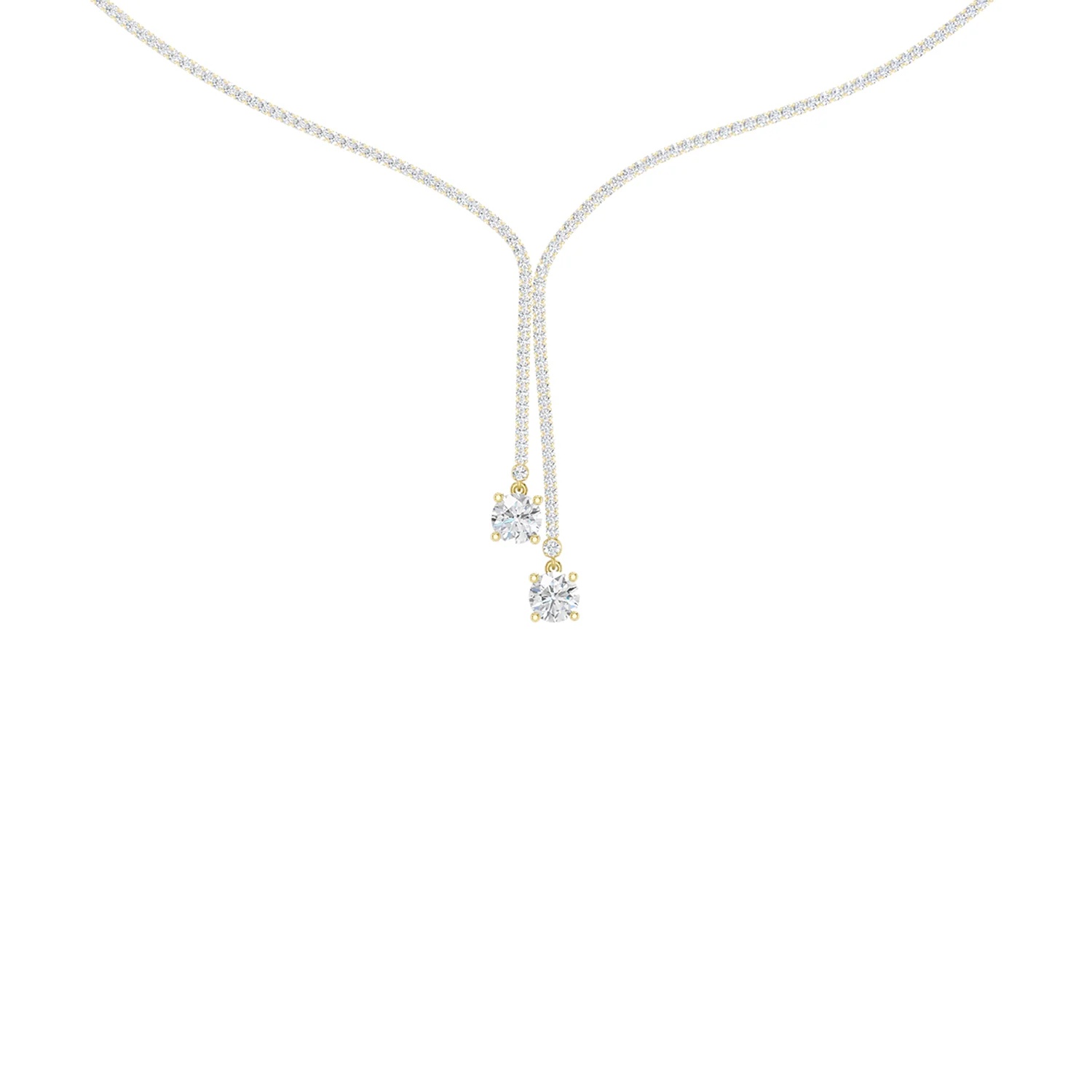 Revelation 14K Lab Grown Diamond Lariat Y Necklace - Image 2