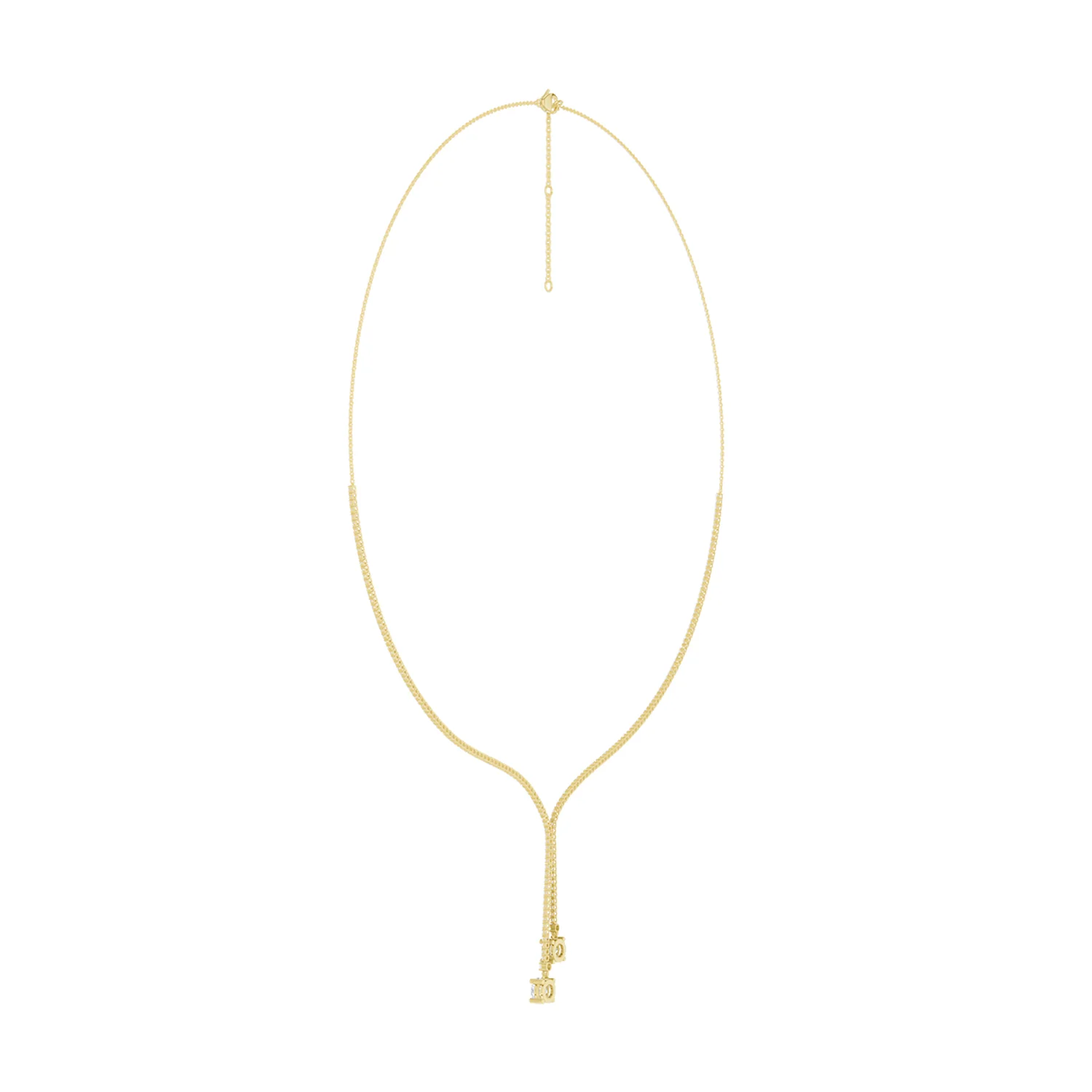 Revelation 14K Lab Grown Diamond Lariat Y Necklace - Image 5