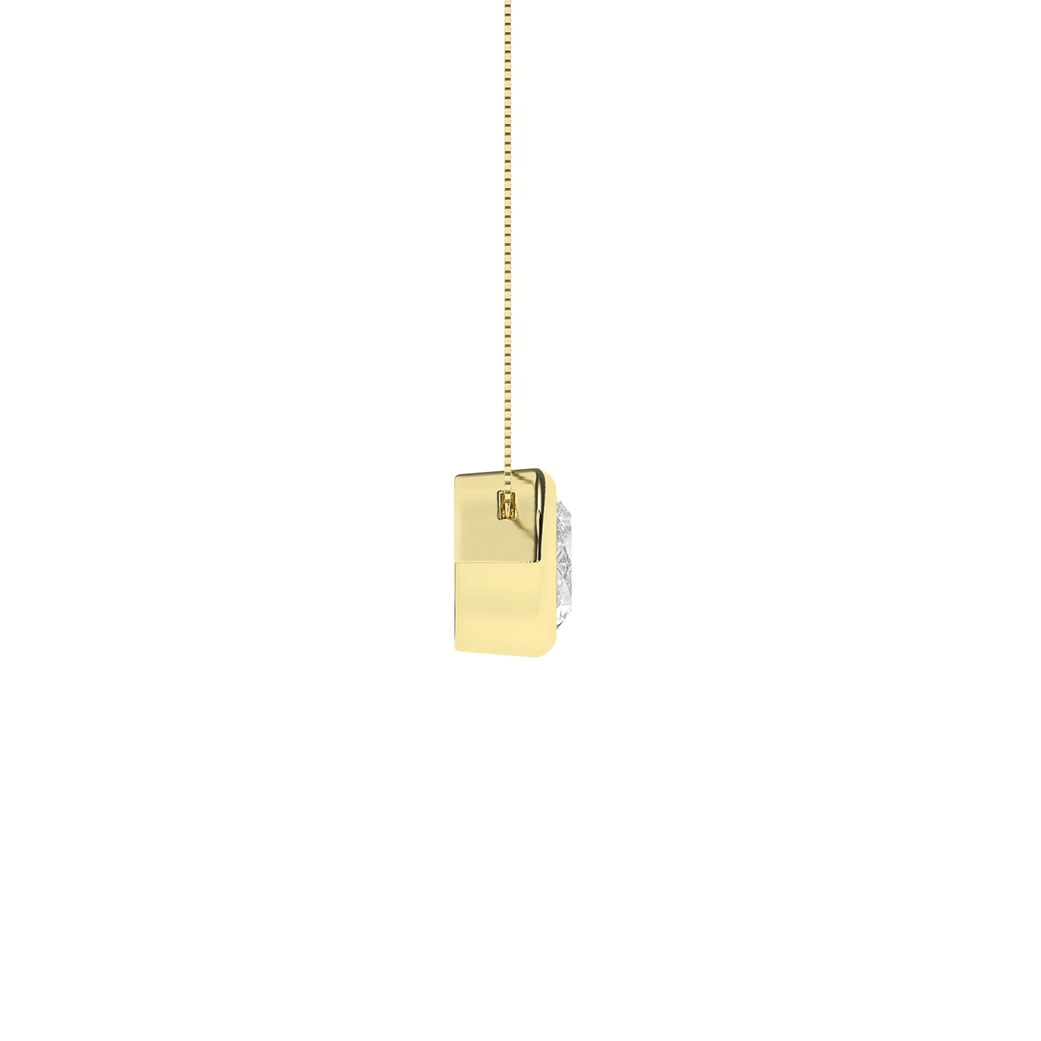 Revelation 14K Lab Grown Diamond Marquise Solitaire Bezel Pendant - Image 4