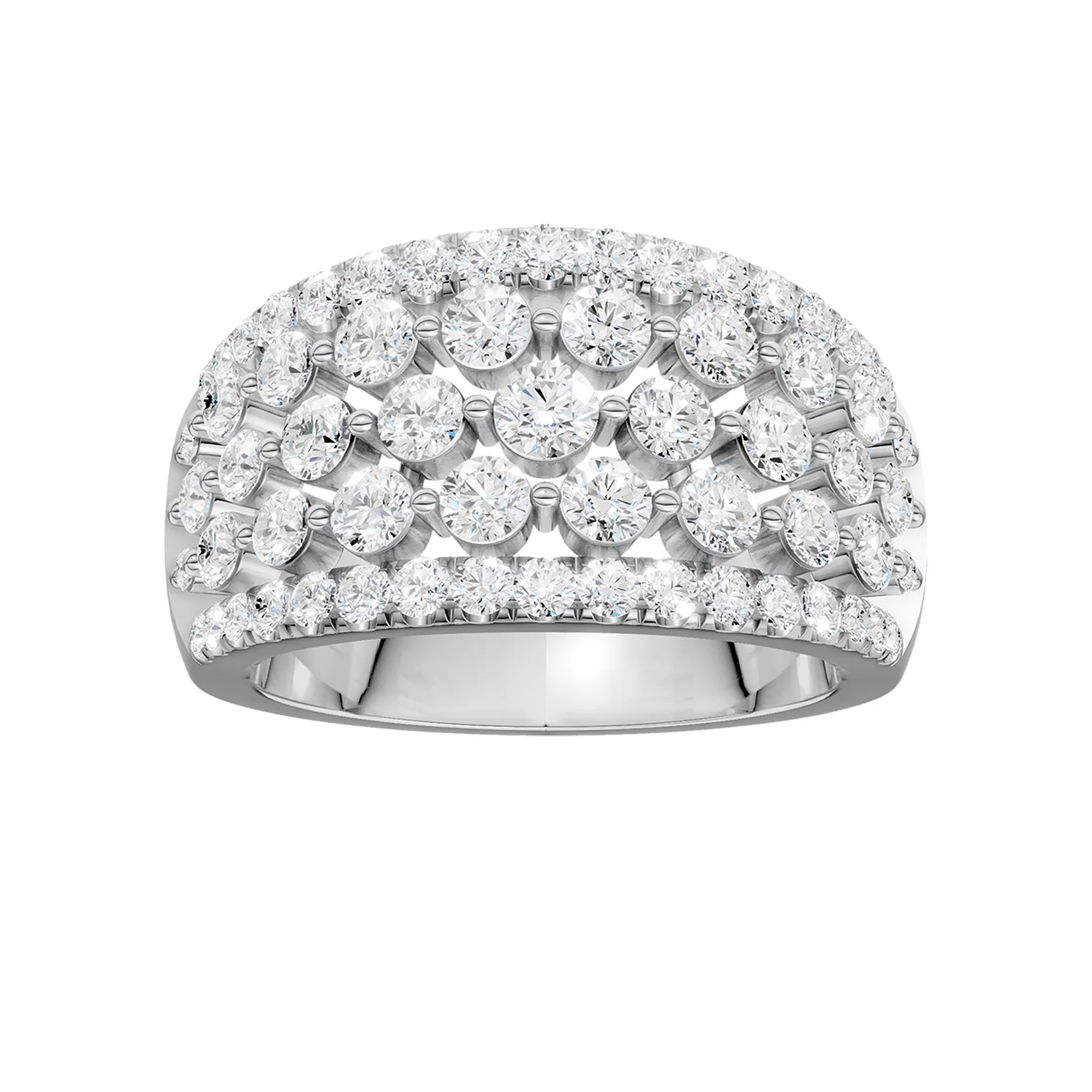 Revelation 14K Lab Grown Diamond Multi-Row Ring