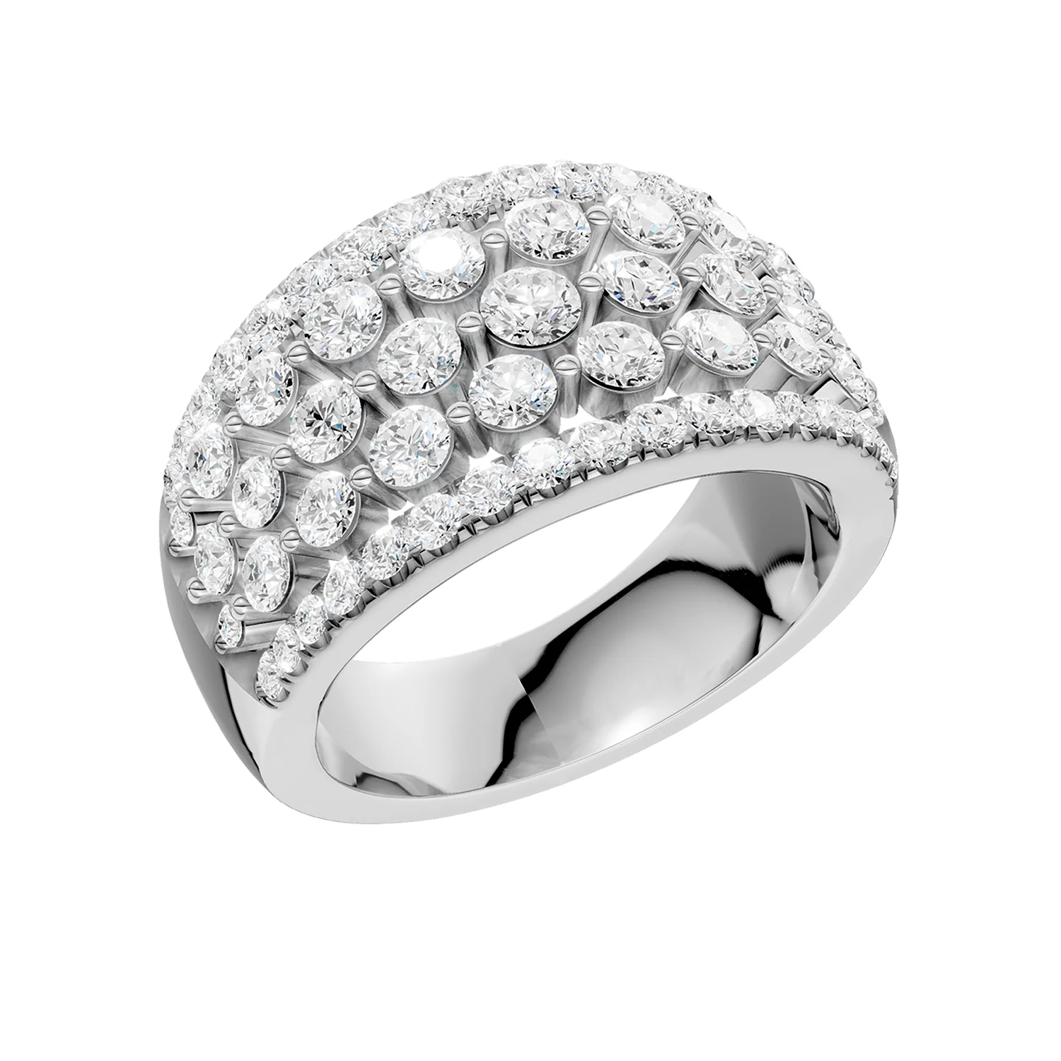 Revelation 14K Lab Grown Diamond Multi-Row Ring - Image 2