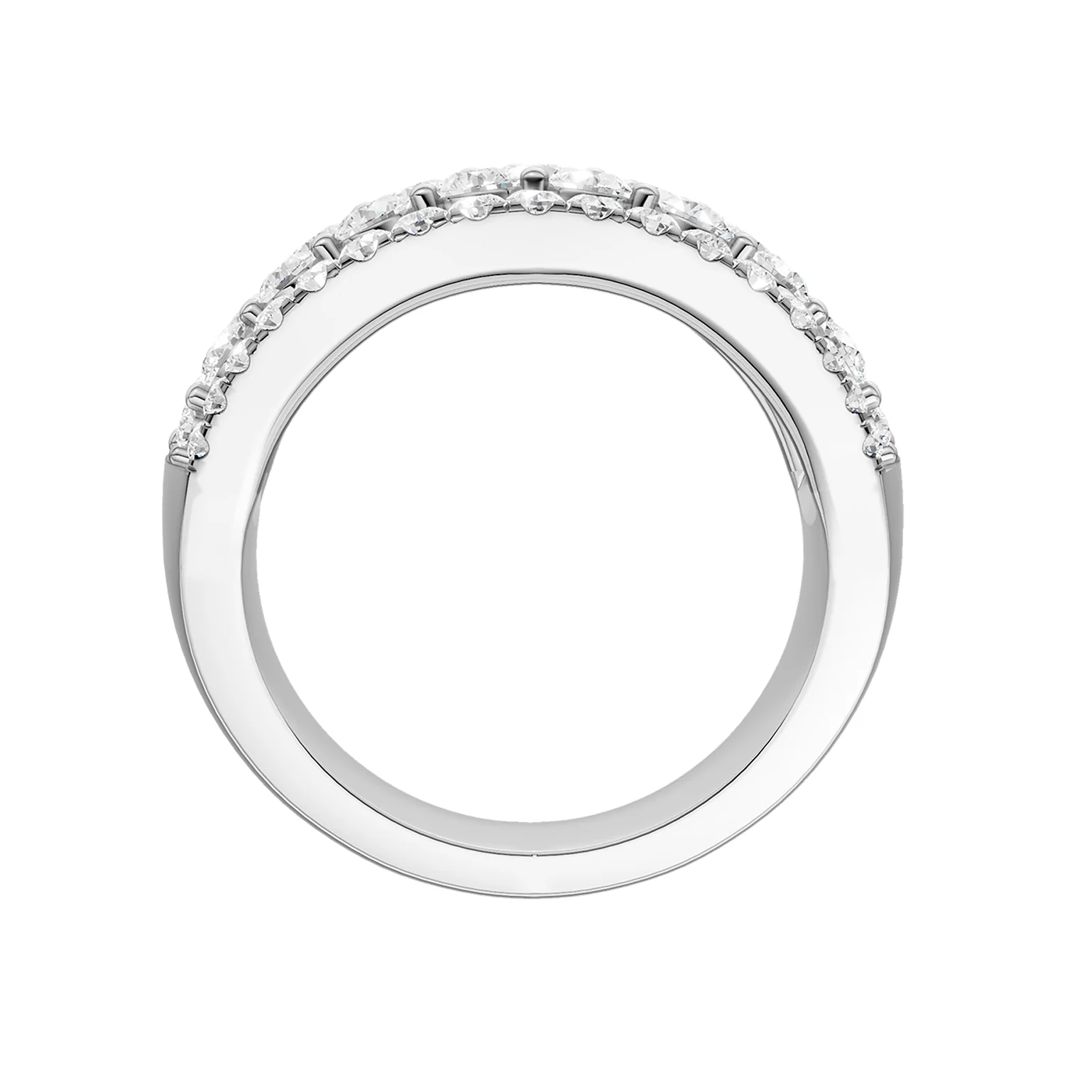 Revelation 14K Lab Grown Diamond Multi-Row Ring - Image 4